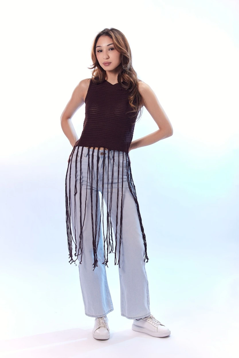 Джемпер коричневый для женщин 44157-13 60