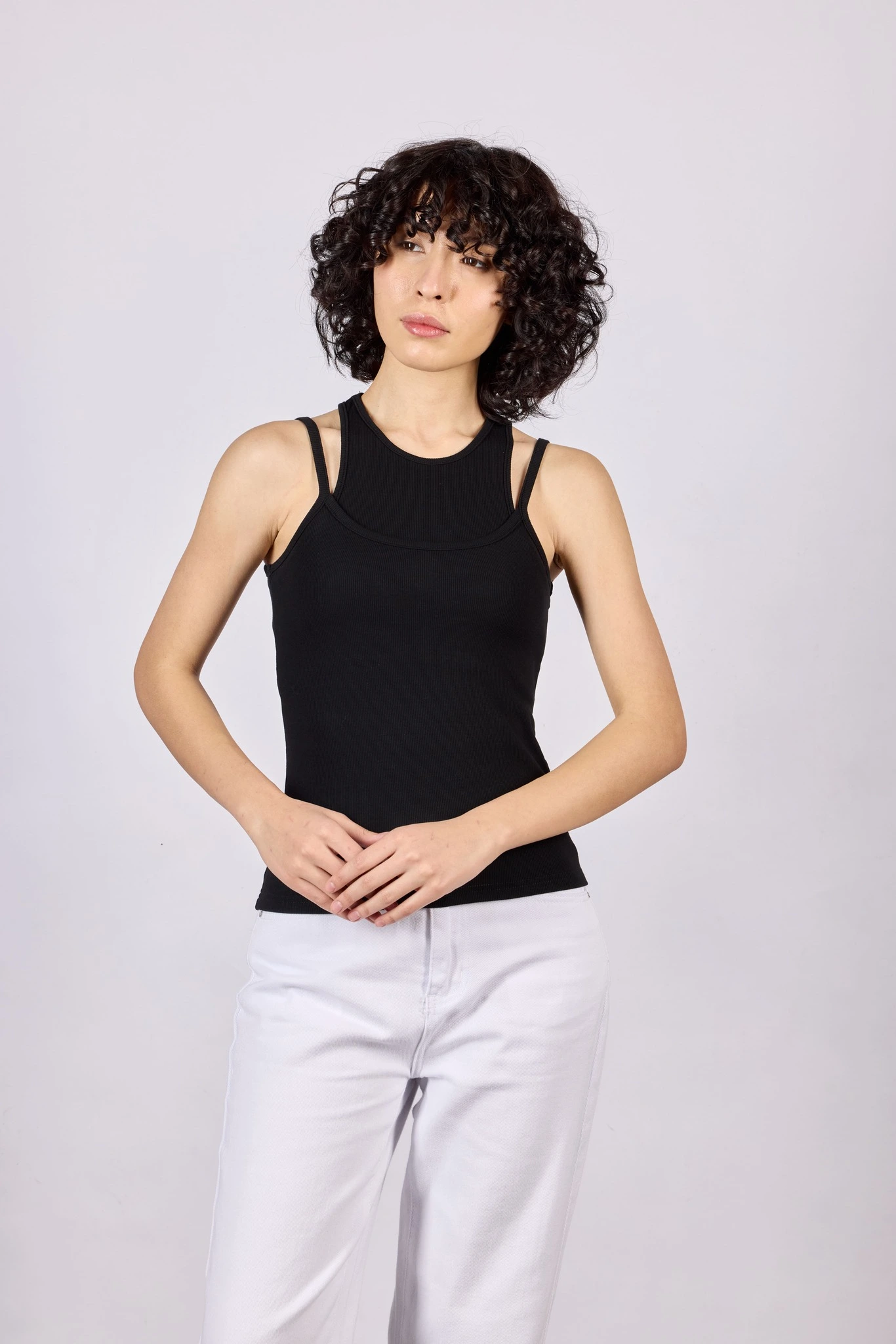 Топ черный для женщин 44263-1 46