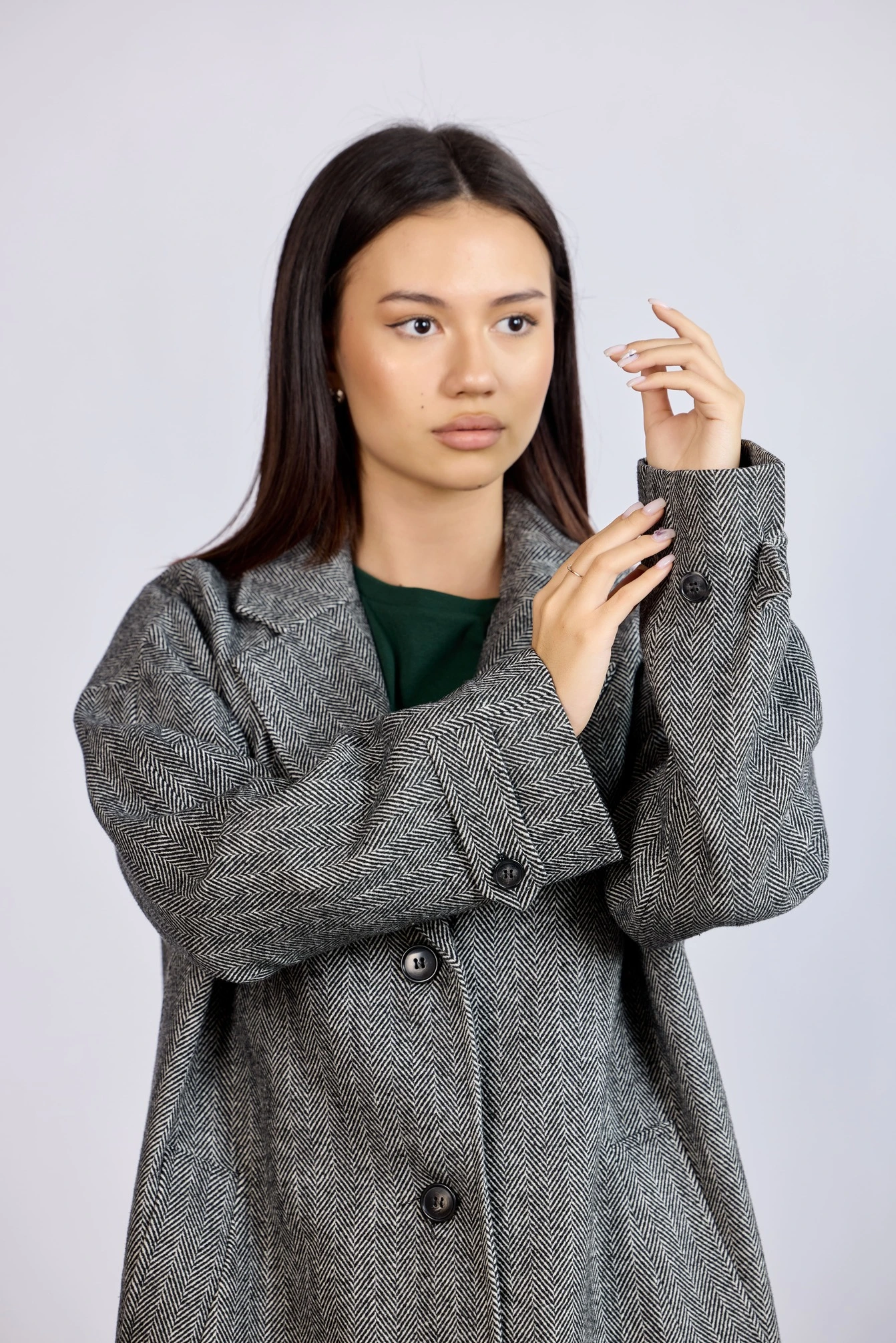 Пальто серый для женщин 43417-61 53