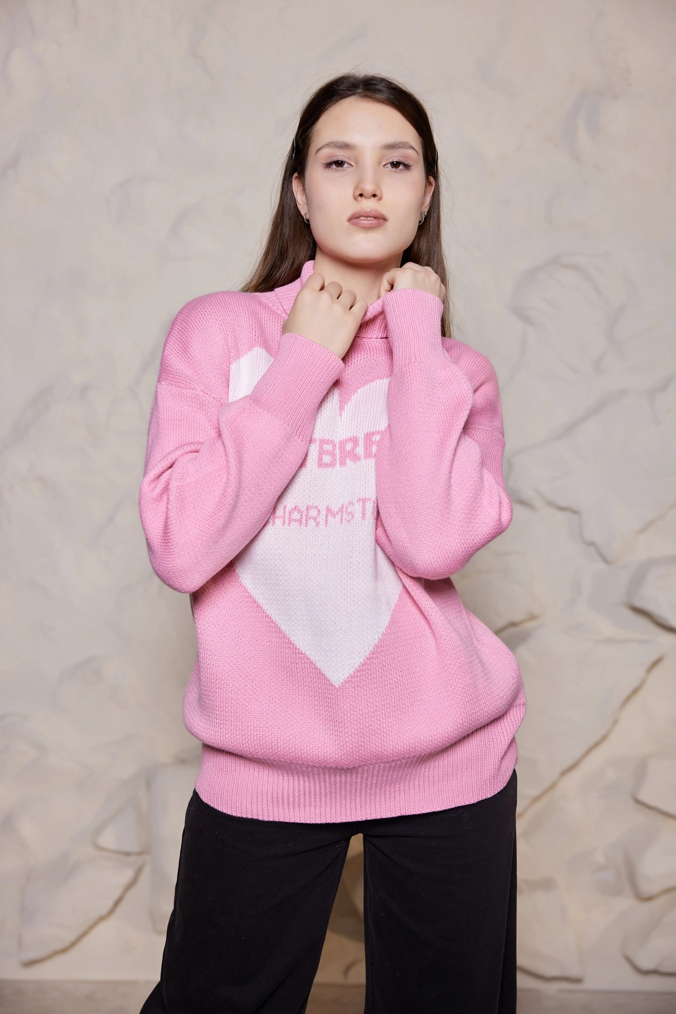 Свитер розовый для женщин 39226-17 65