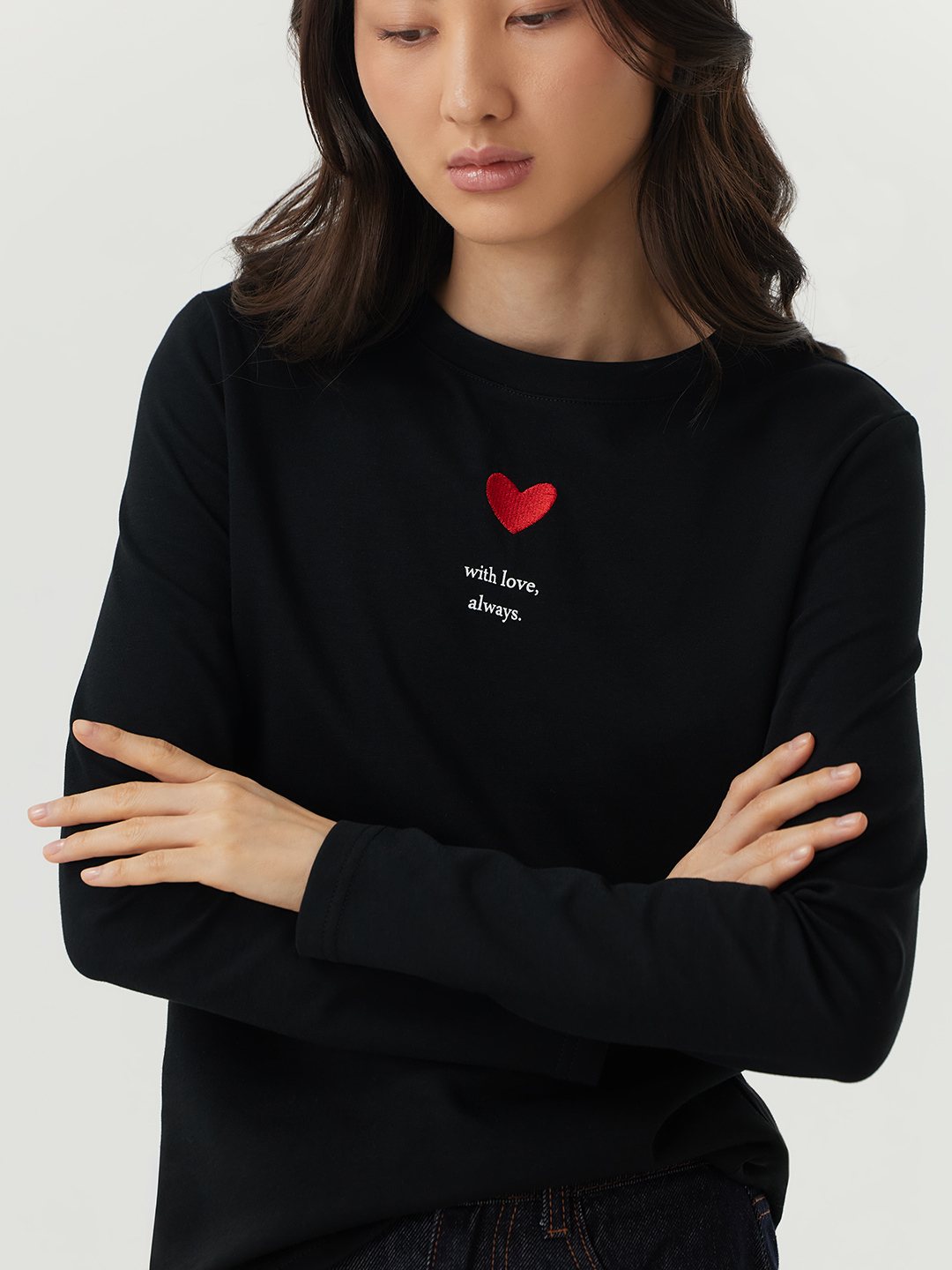 Лонгслив черный для женщин 48264-1 59