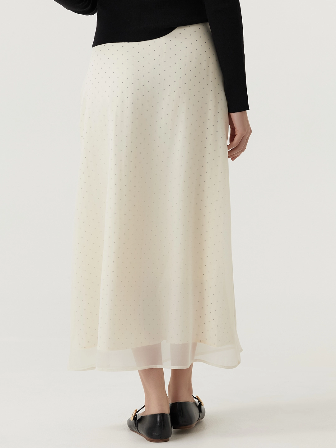 Юбка белый в черный горошек  для женщин 48220-297 52