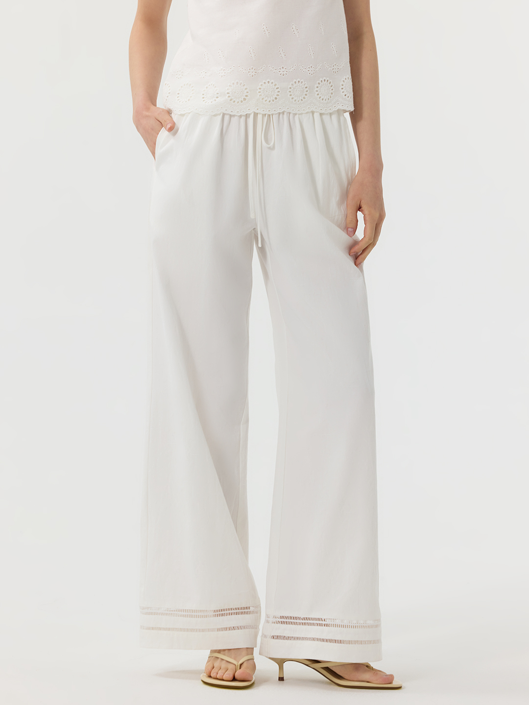 Брюки белый для женщин 49126-4 71