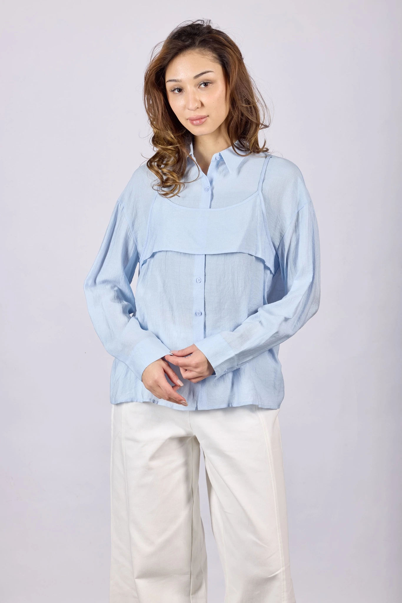 Рубашка голубой для женщин 44245-10 66