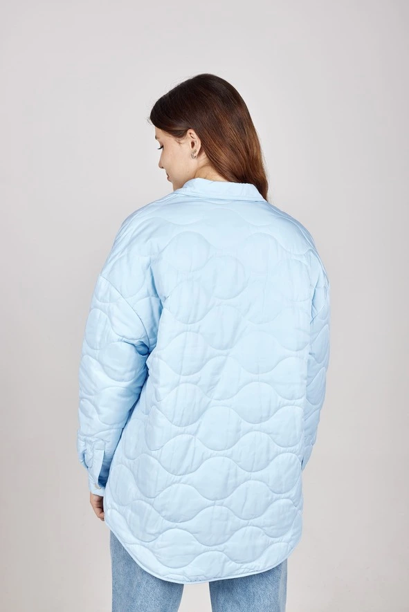 Демисезонная куртка голубой для женщин 352/451/34243-10 69