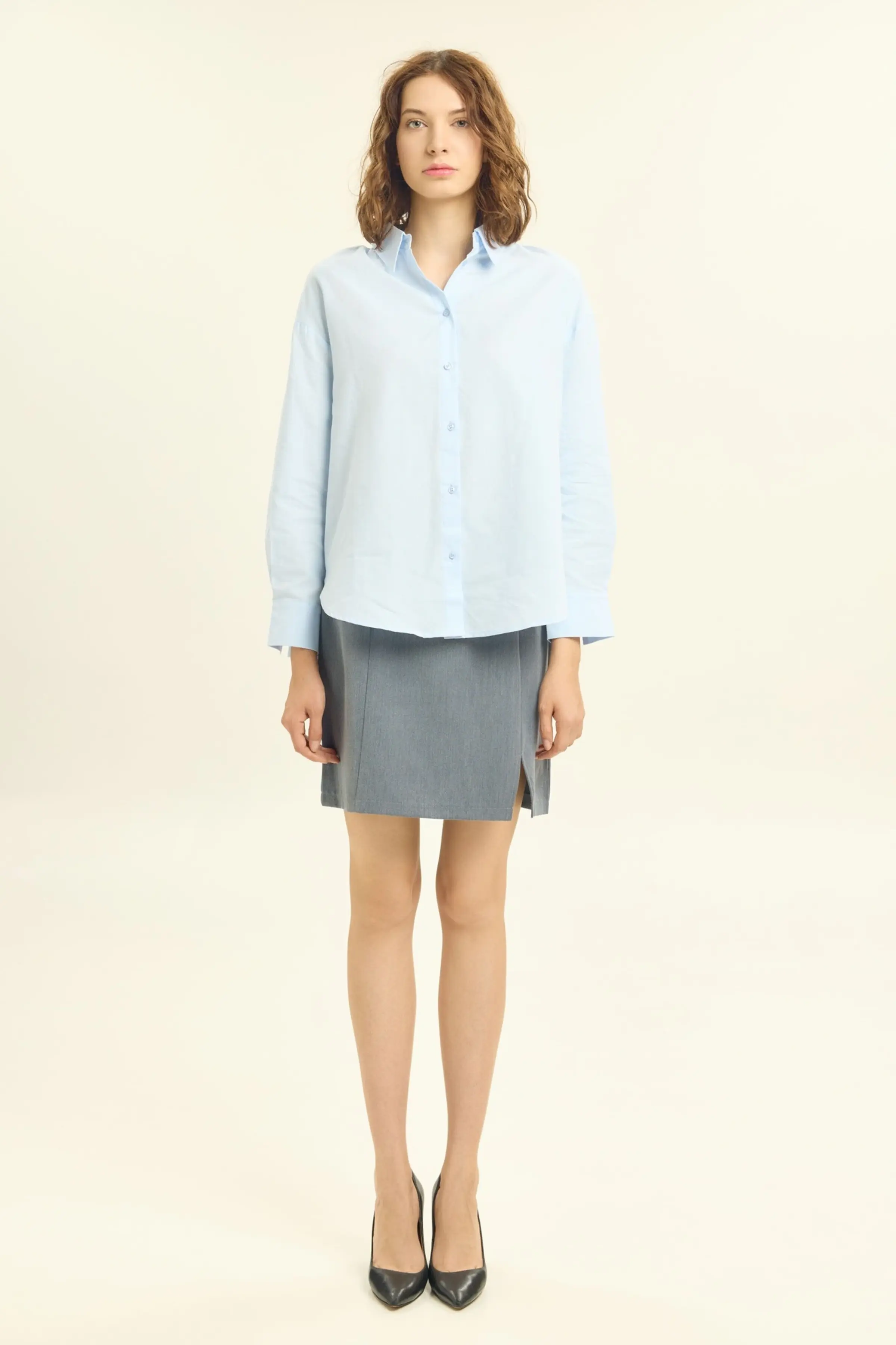 Рубашка голубой для женщин 45319-10 66