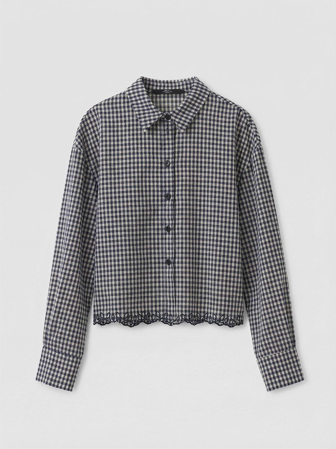 Рубашка бело-синяя клетка для женщин 48256-103 66