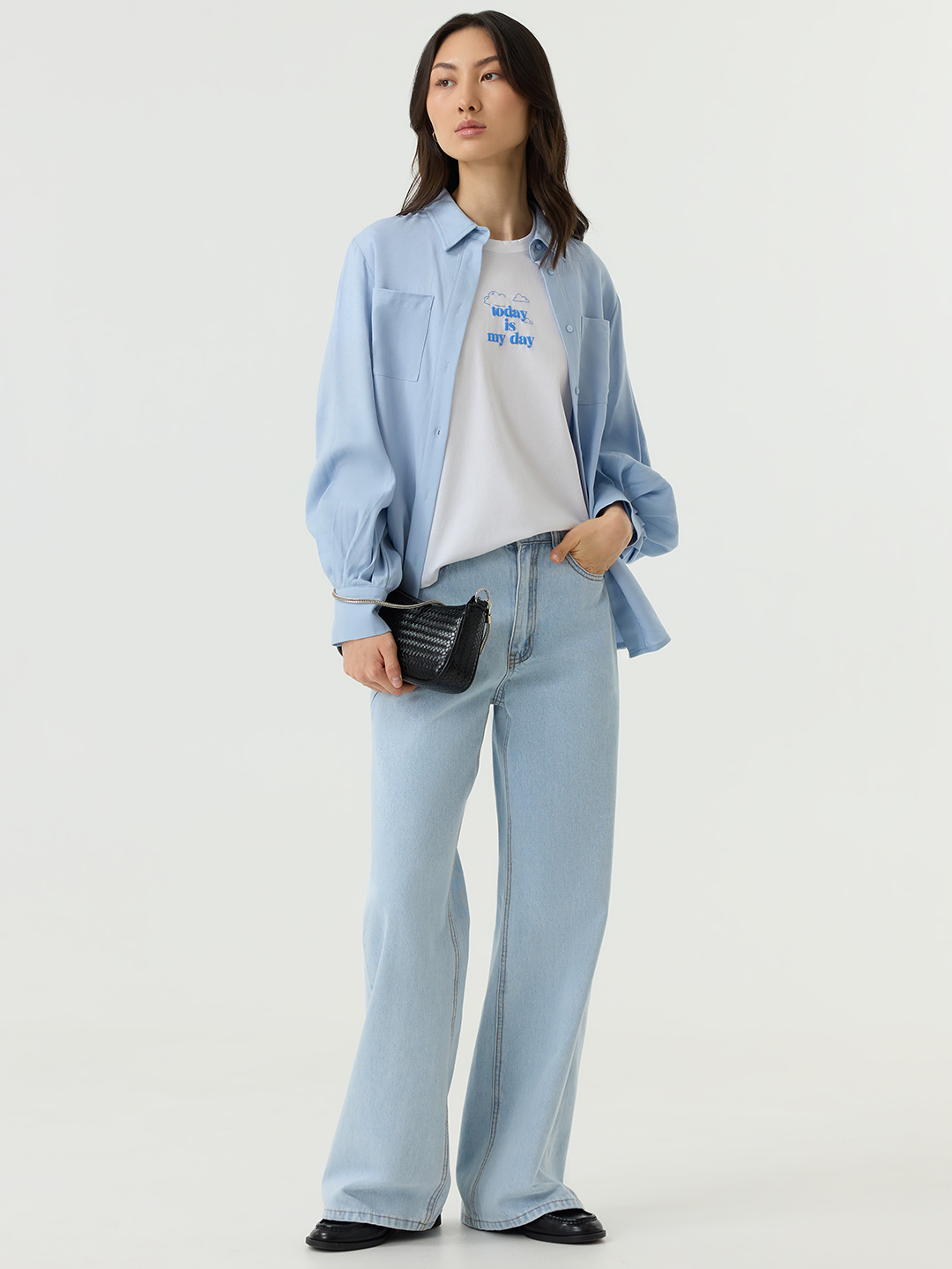 Рубашка голубой для женщин 48170-10 66