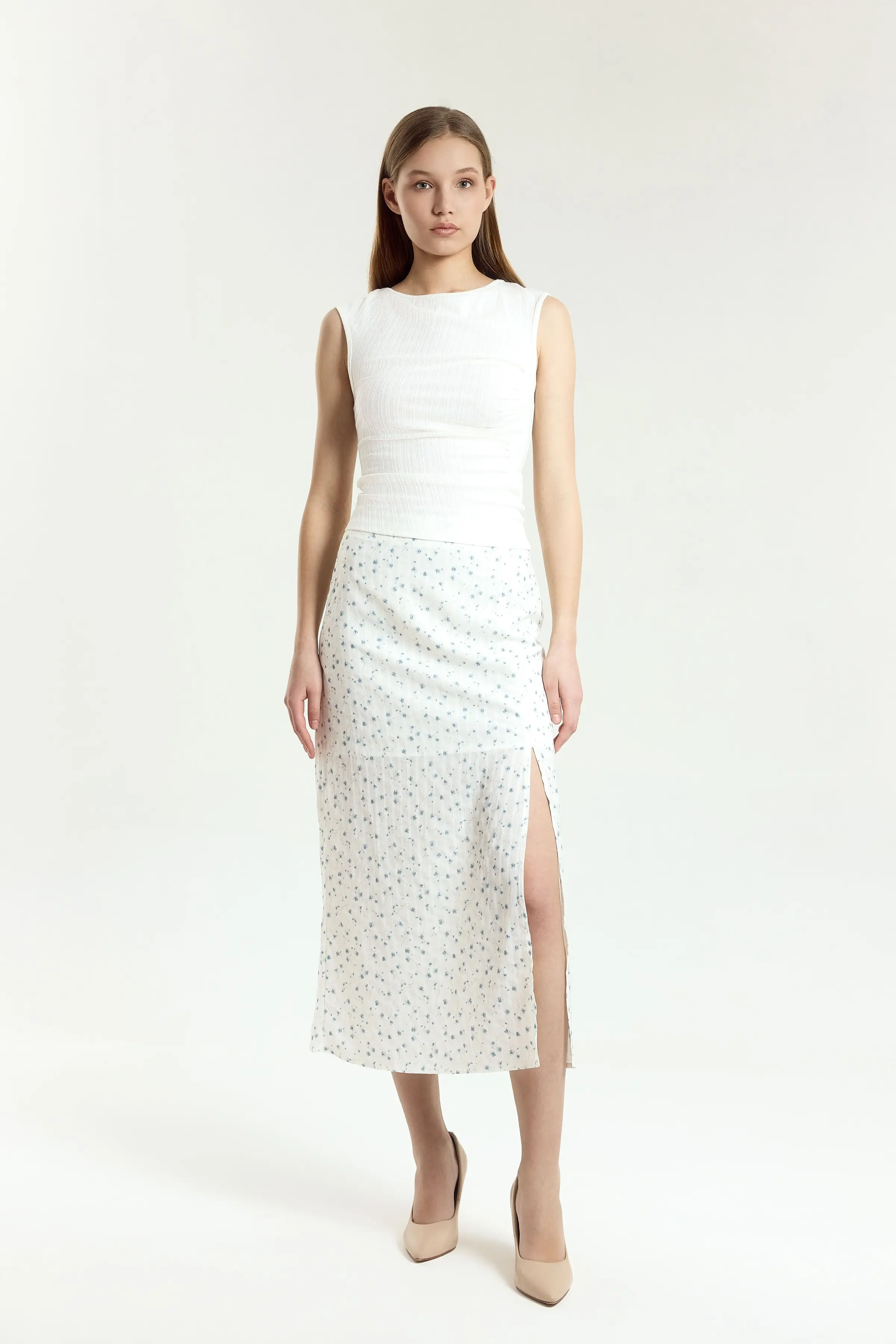 Юбка синий цветочек для женщин 45312-188 52