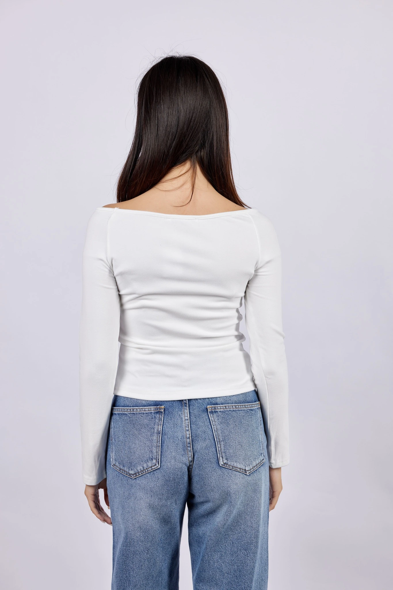 Лонгслив белый для женщин 43231-4 59