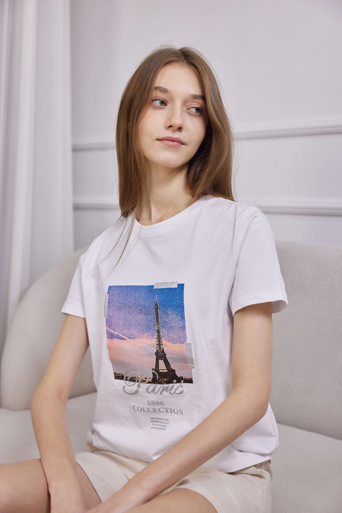 Футболка белый для женщин 41114-4 67