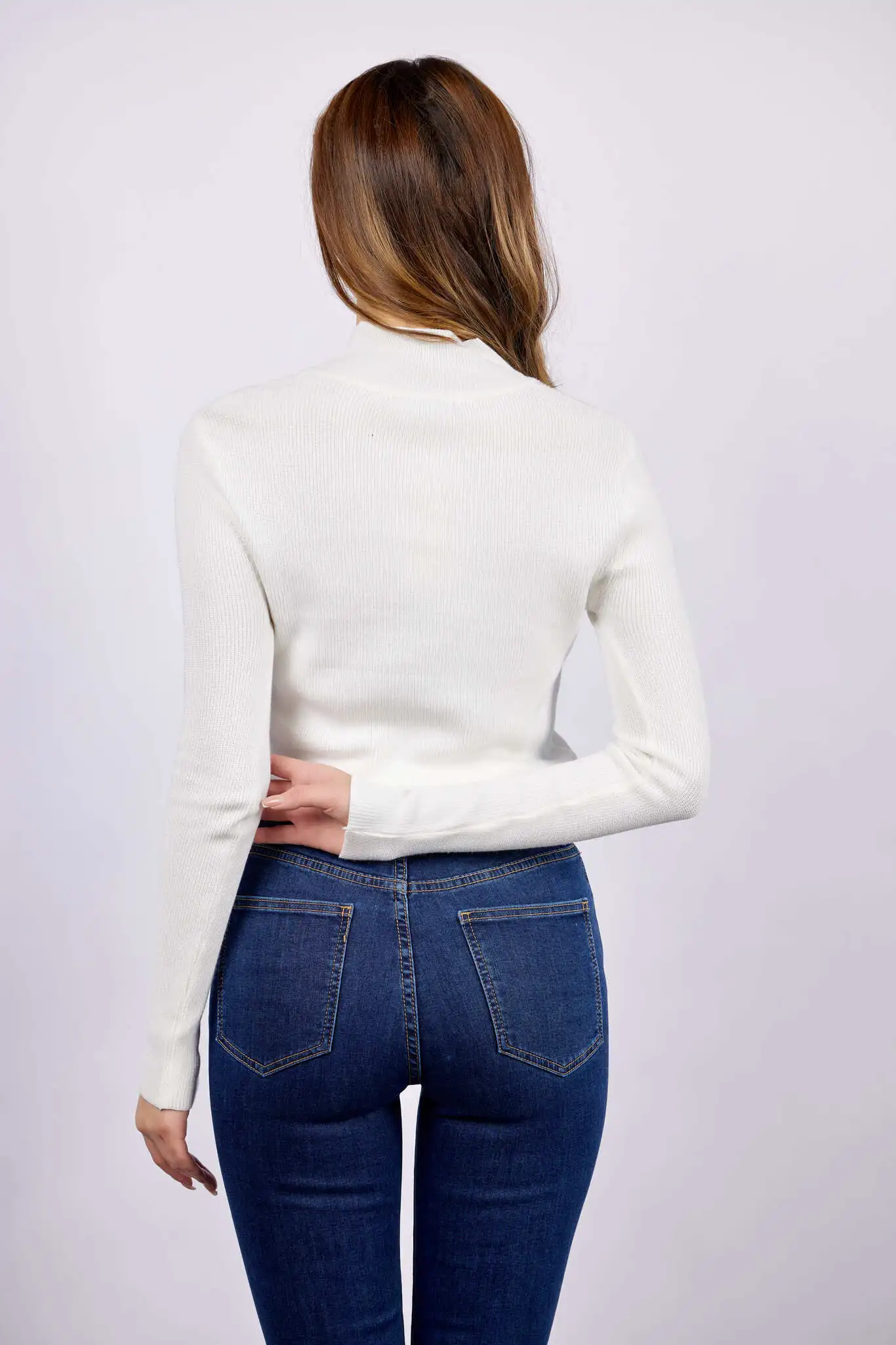 Джемпер белый для женщин 43167-4 60