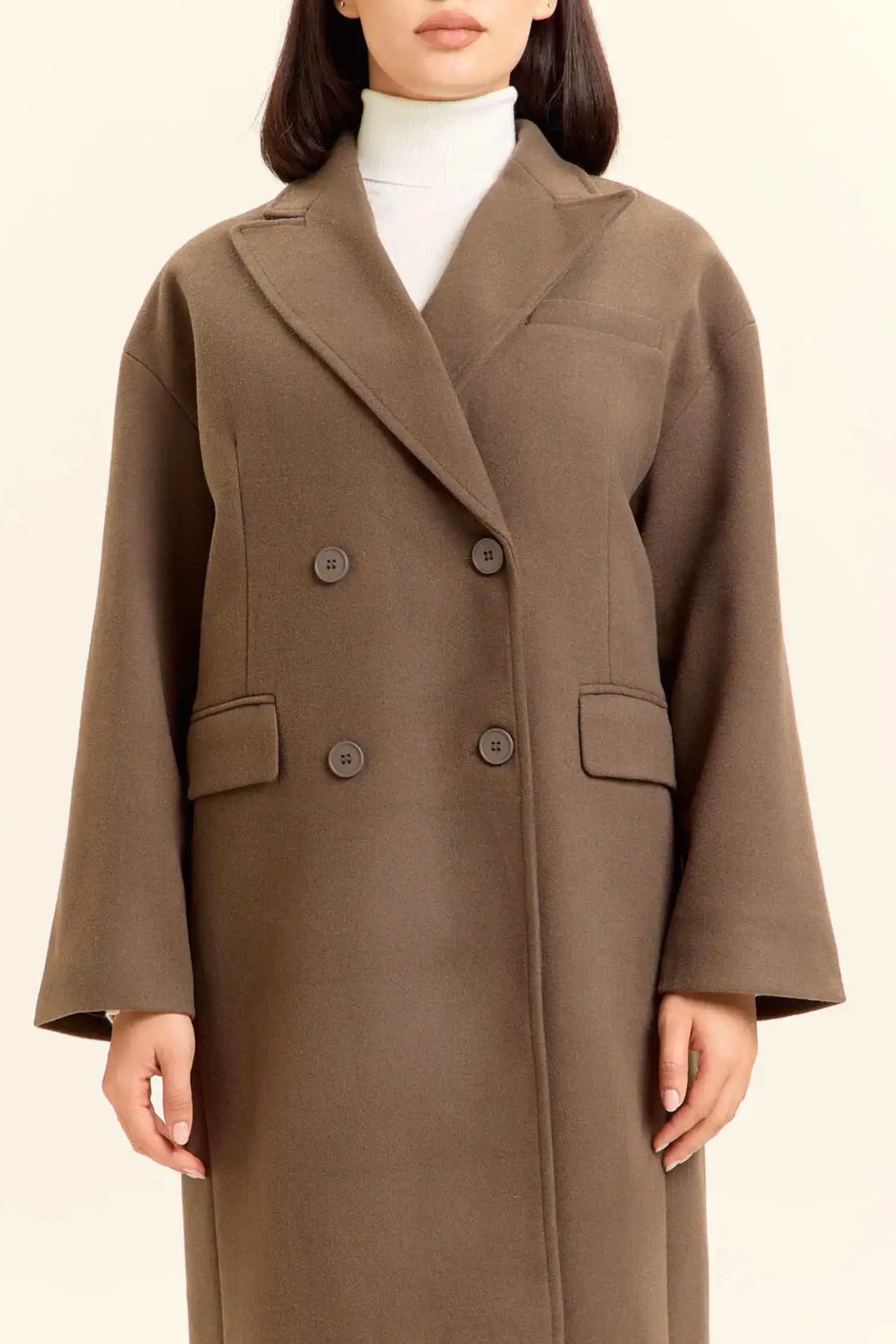 Пальто коричневый для женщин 47110-13 53