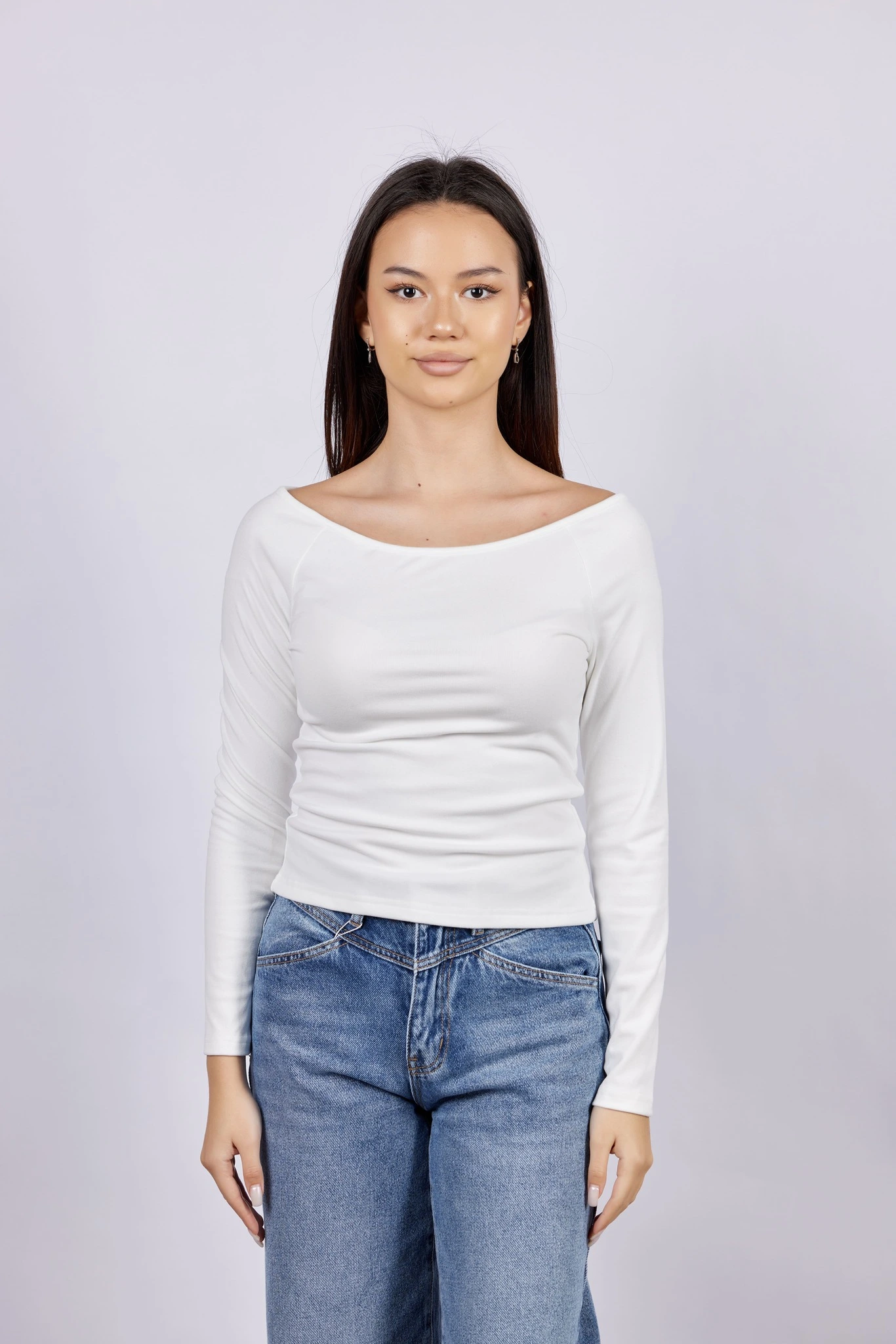 Лонгслив белый для женщин 43231-4 59