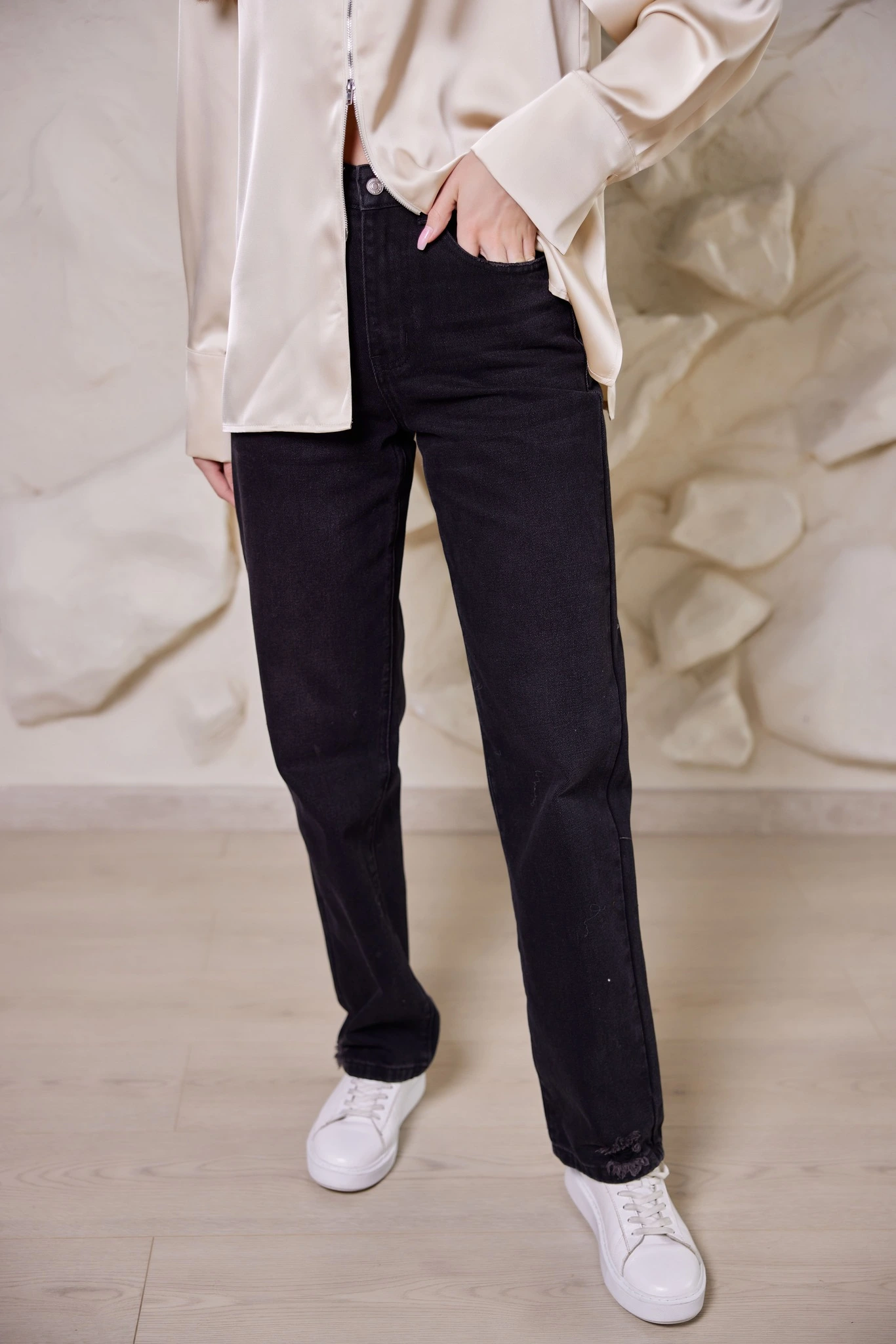 Джинсы черный для женщин 39350-1 74