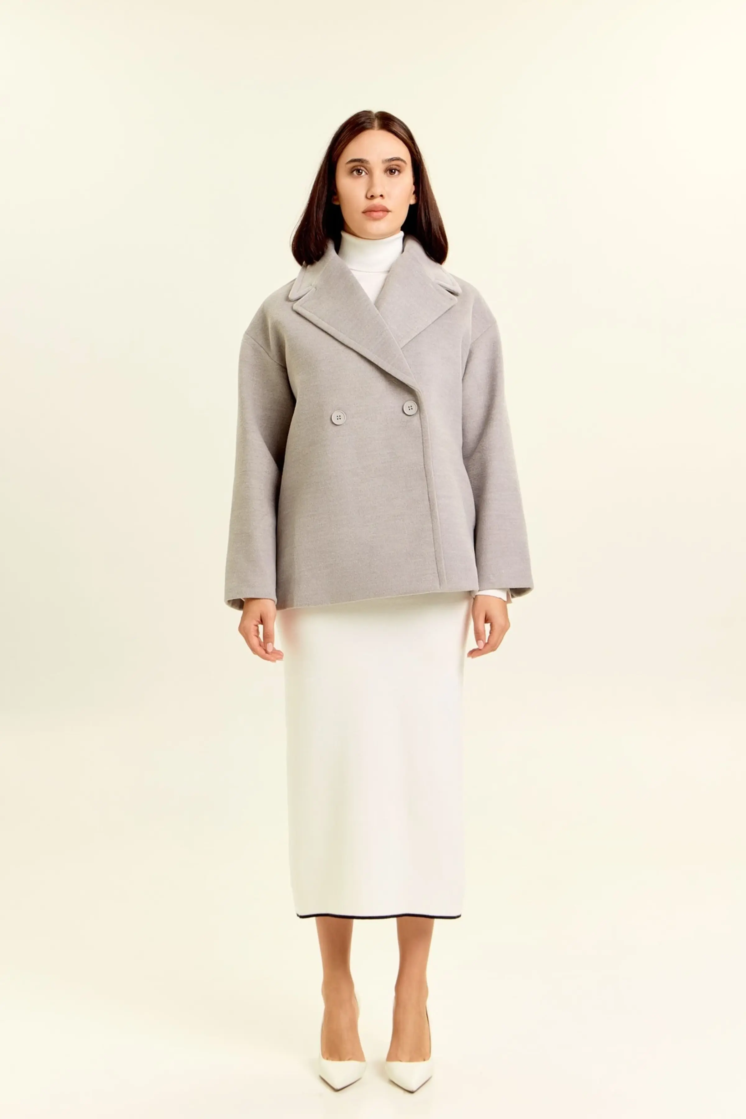 Пальто серый для женщин 47107-61 53