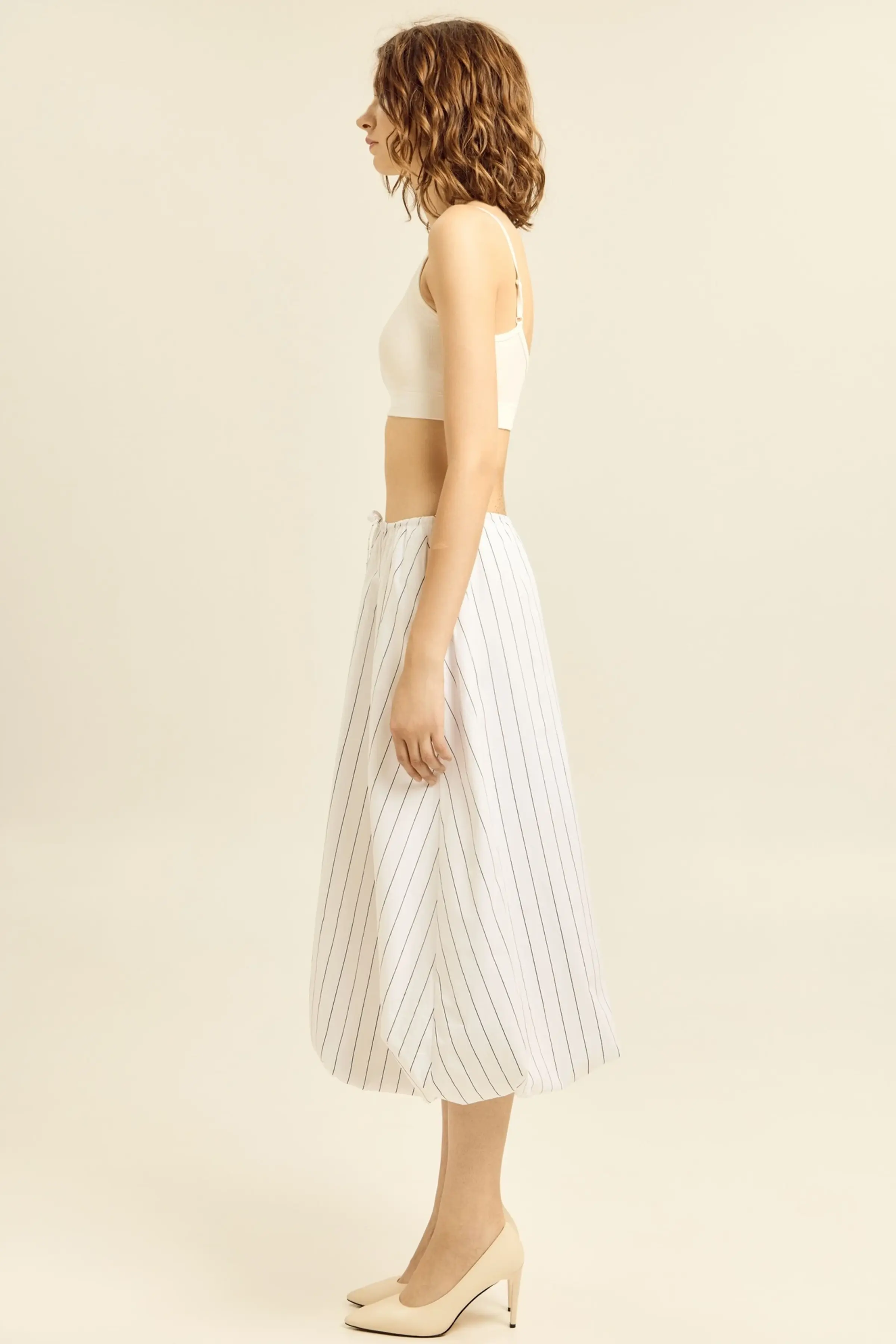 Юбка бело-черная полоска для женщин 45360D-46 52