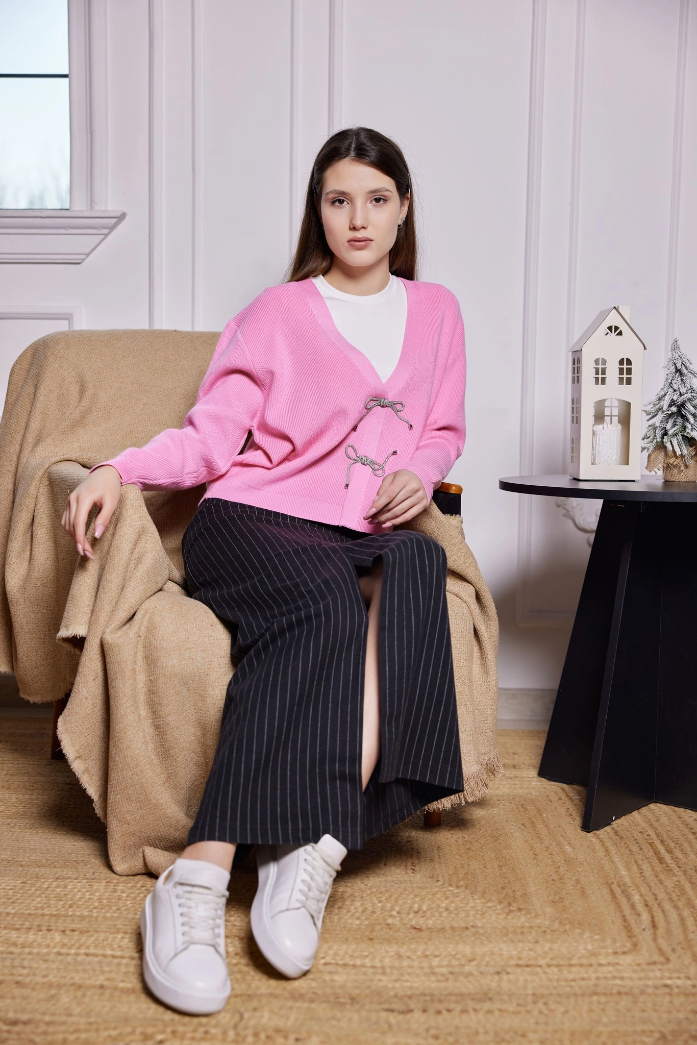 Свитер розовый для женщин 39223-17 65