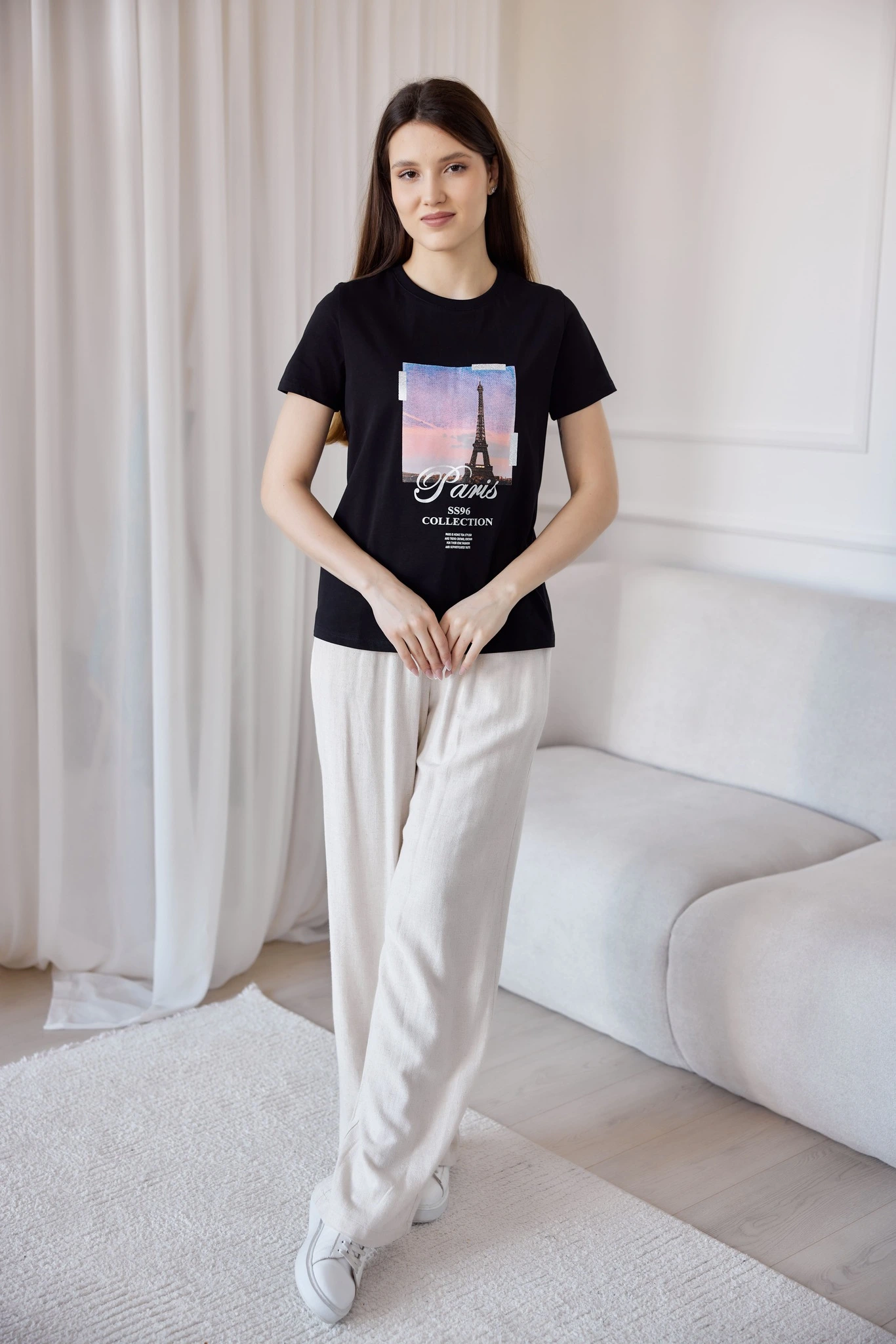 Футболка черный для женщин 41114-1 67