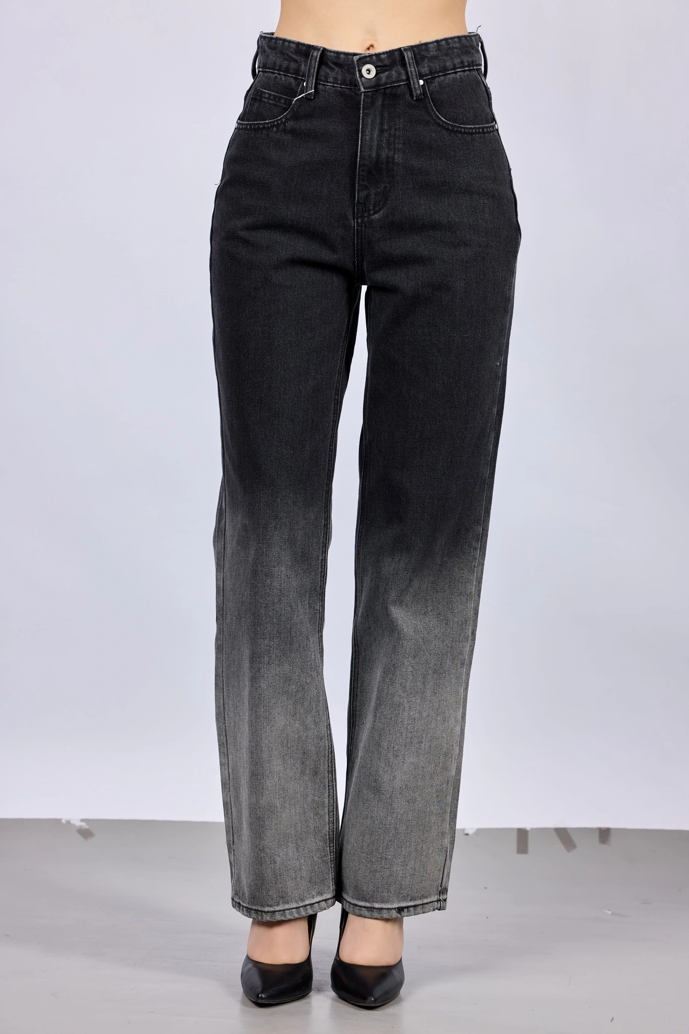 Джинсы черно-серый для женщин 43136-136 74