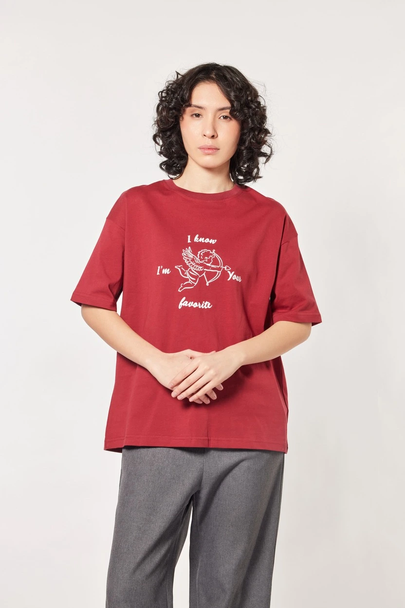 Футболка красный для женщин 44231-7 67