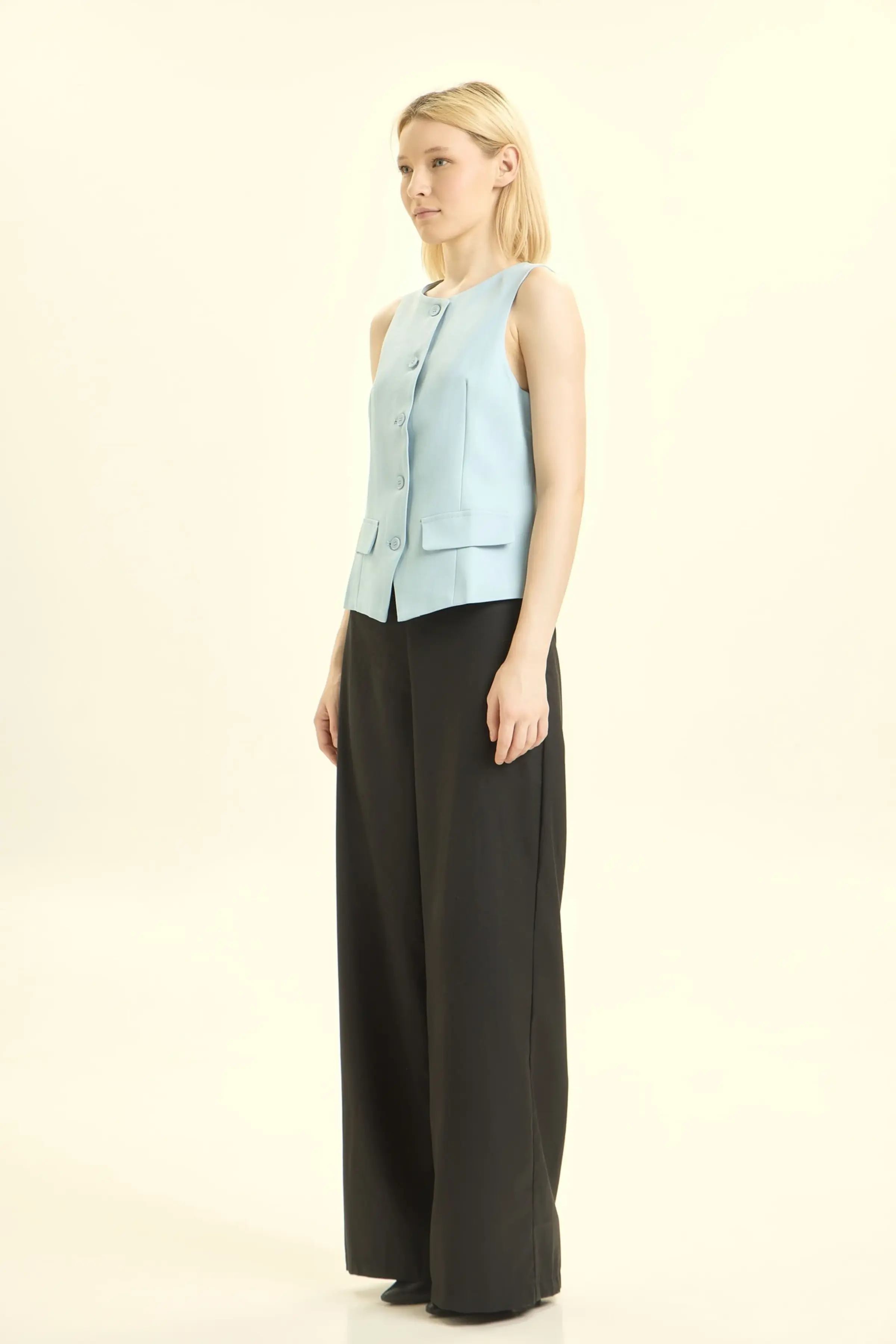 Жилетка голубой для женщин 46183-10 58