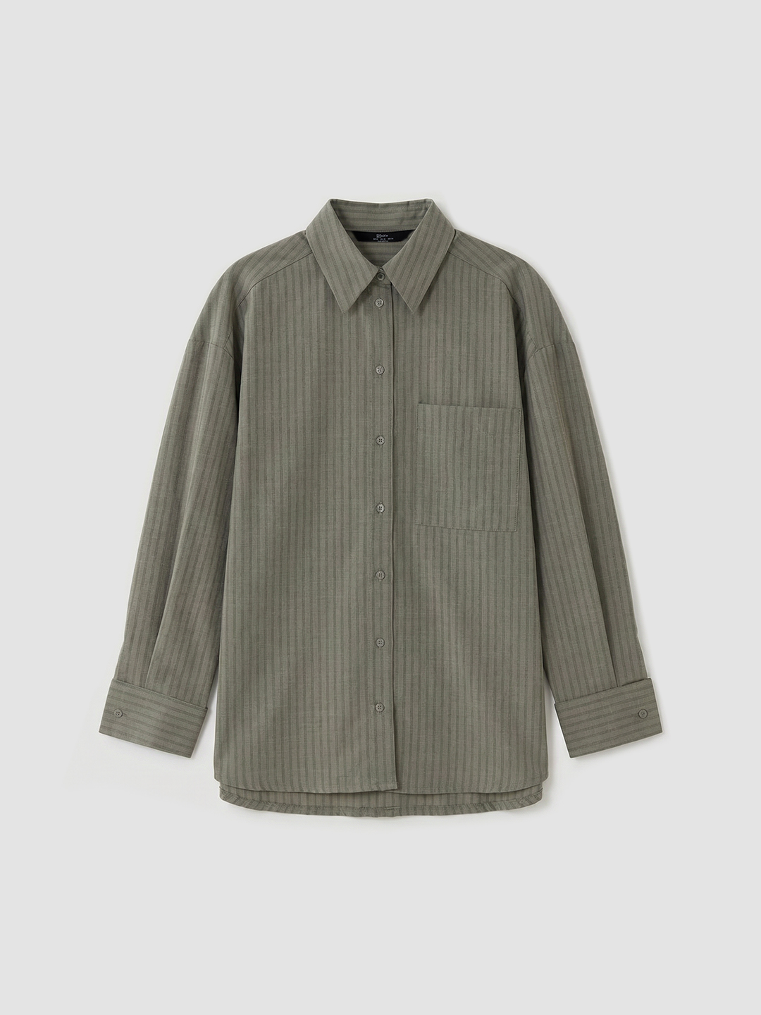 Рубашка бело-серая полоска для женщин 48344-49 66