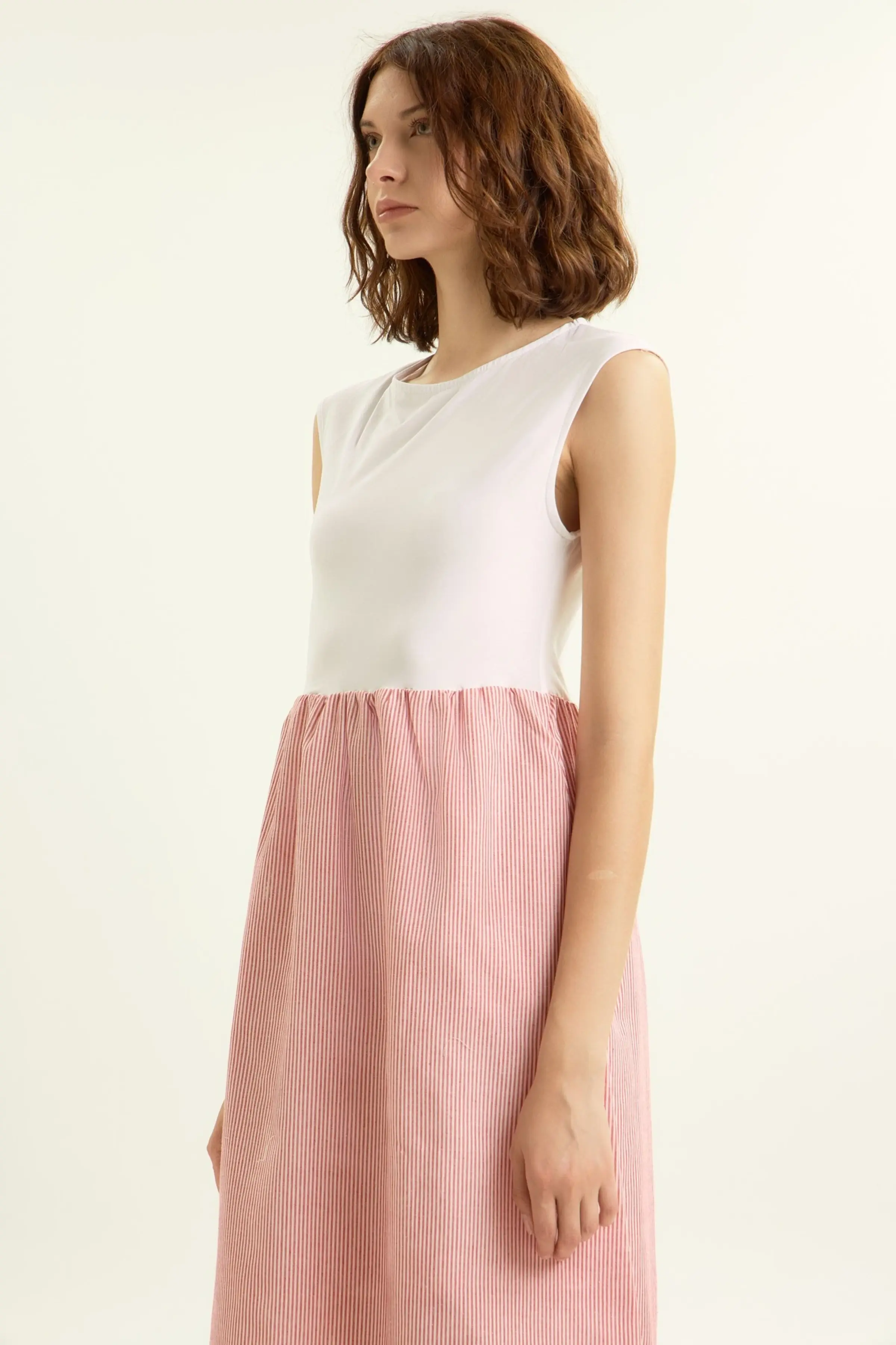 Платье бело-красная полоска для женщин 45200-50 54