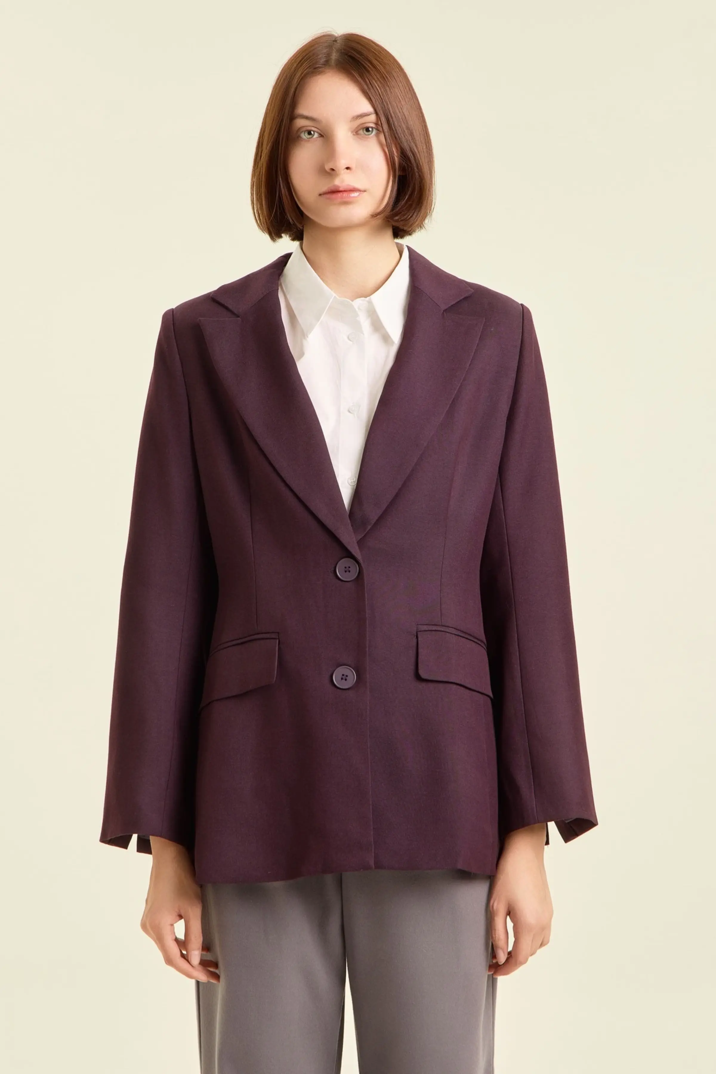 Жакет сливовый для женщин 47194-23 64