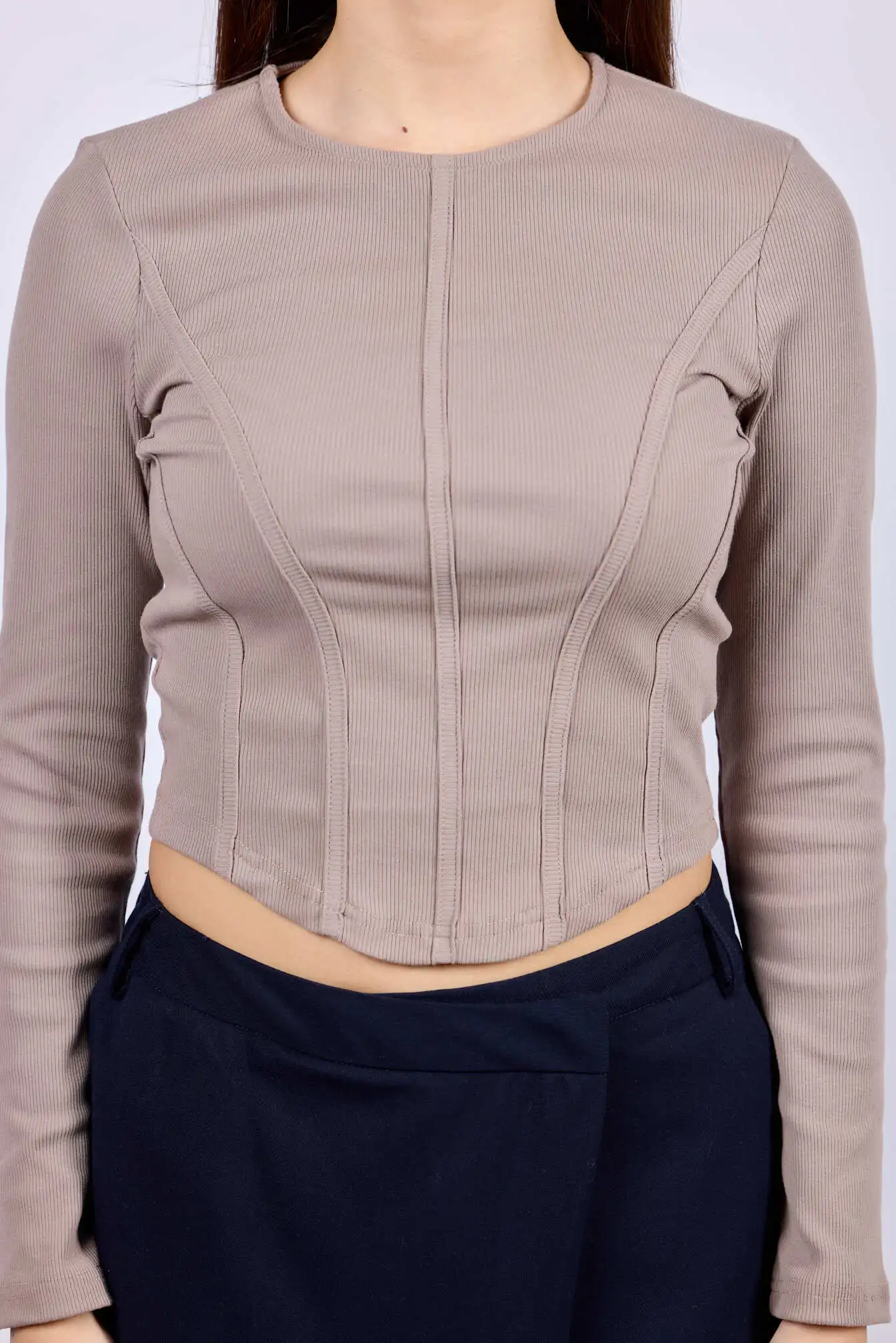 Лонгслив хаки для женщин 43164-14 59