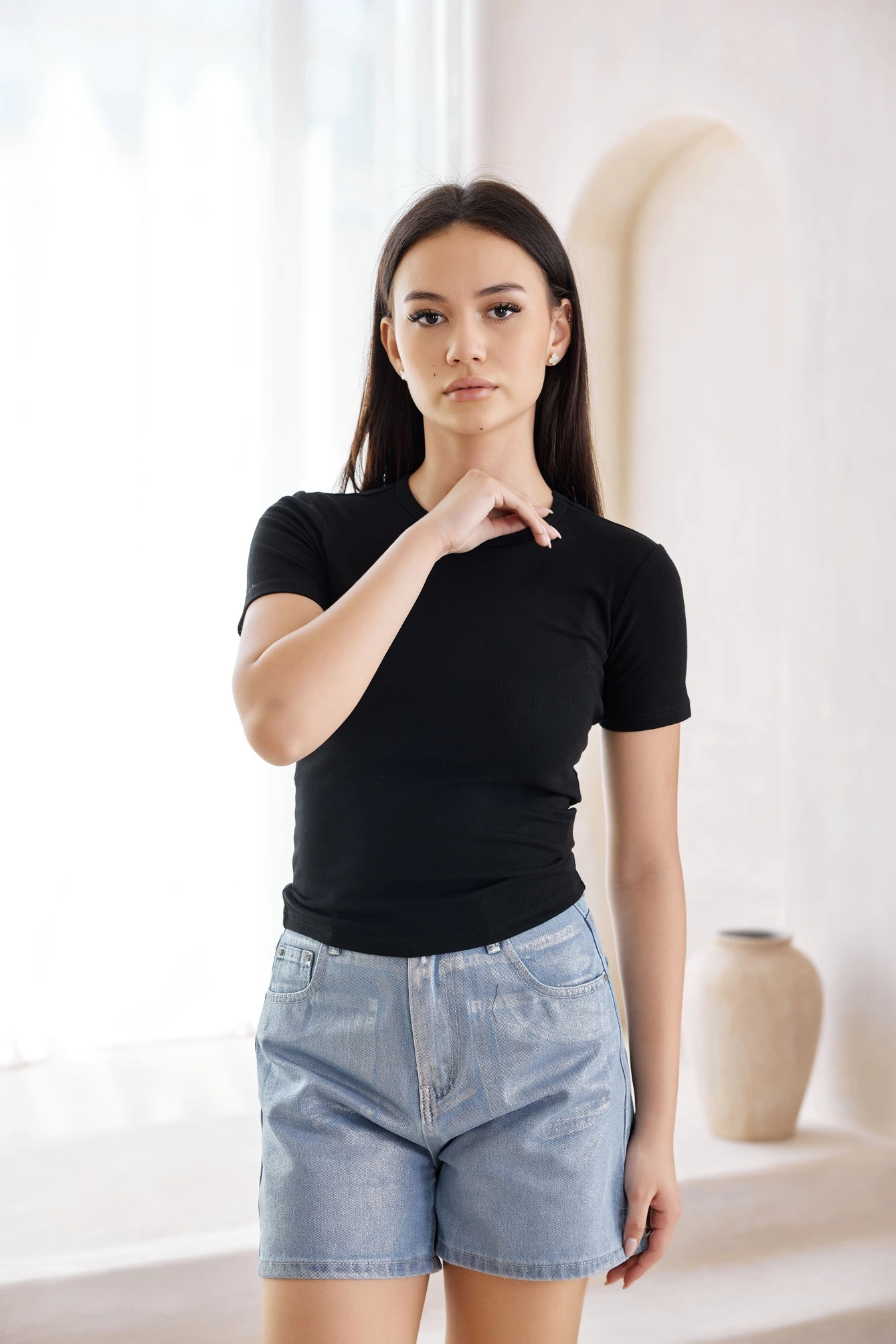 Футболка черный для женщин 41104-1 67