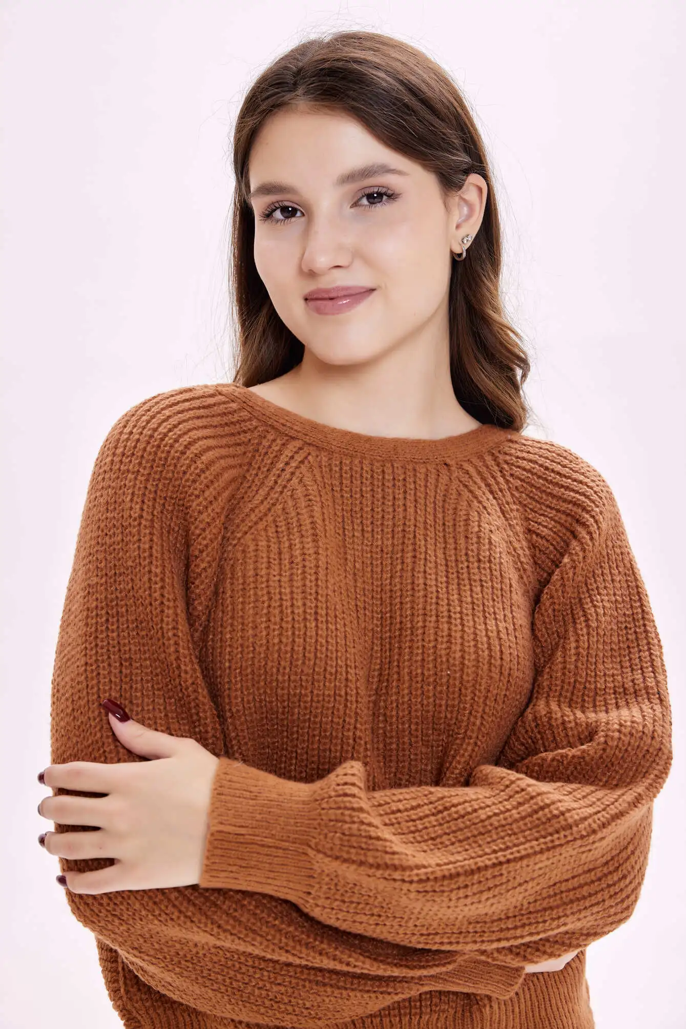 Свитер коричневый для женщин 39163-13 65