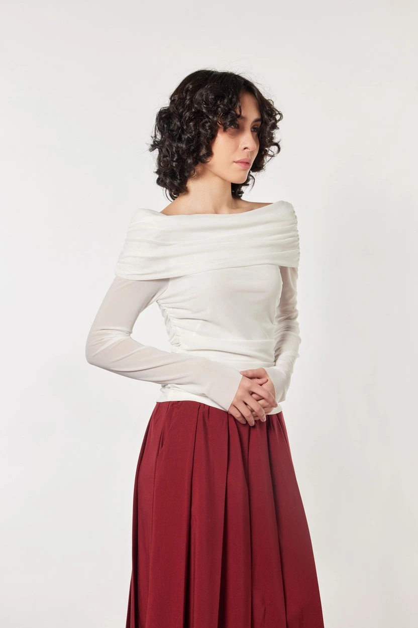 Лонгслив белый для женщин 44258-4 59