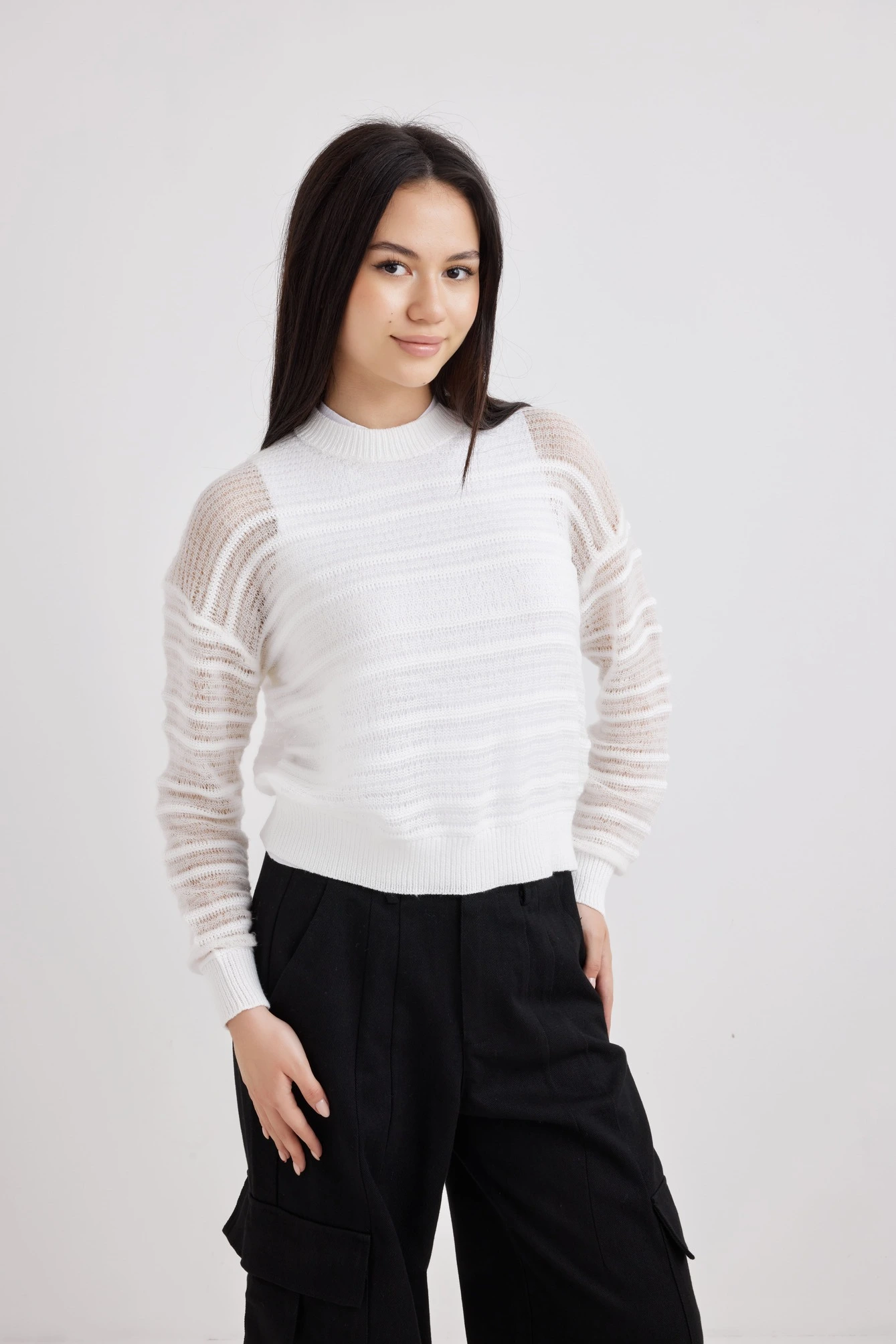 Джемпер белый для женщин 42233-4 60