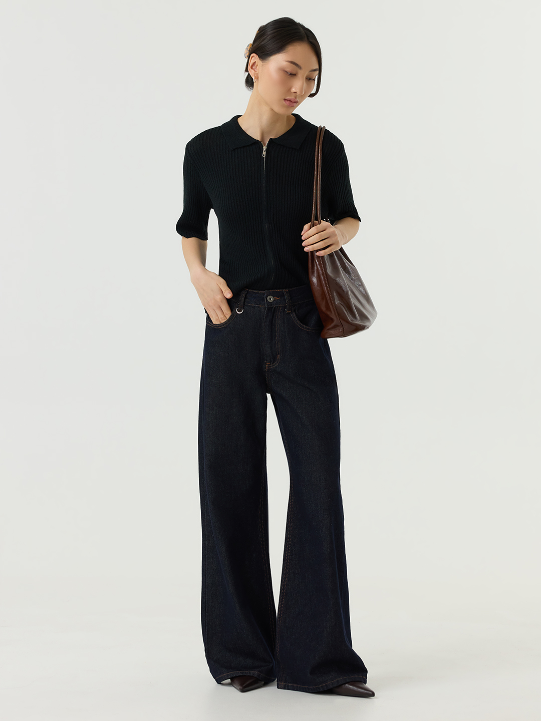 Кардиган черный для женщин 48200-1 50