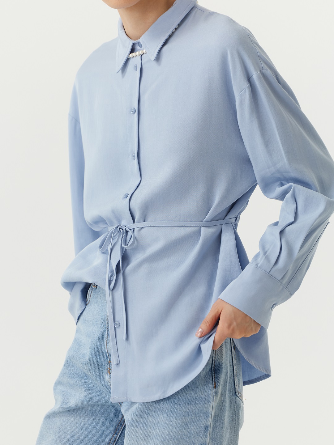 Рубашка голубой для женщин 48253-10 66