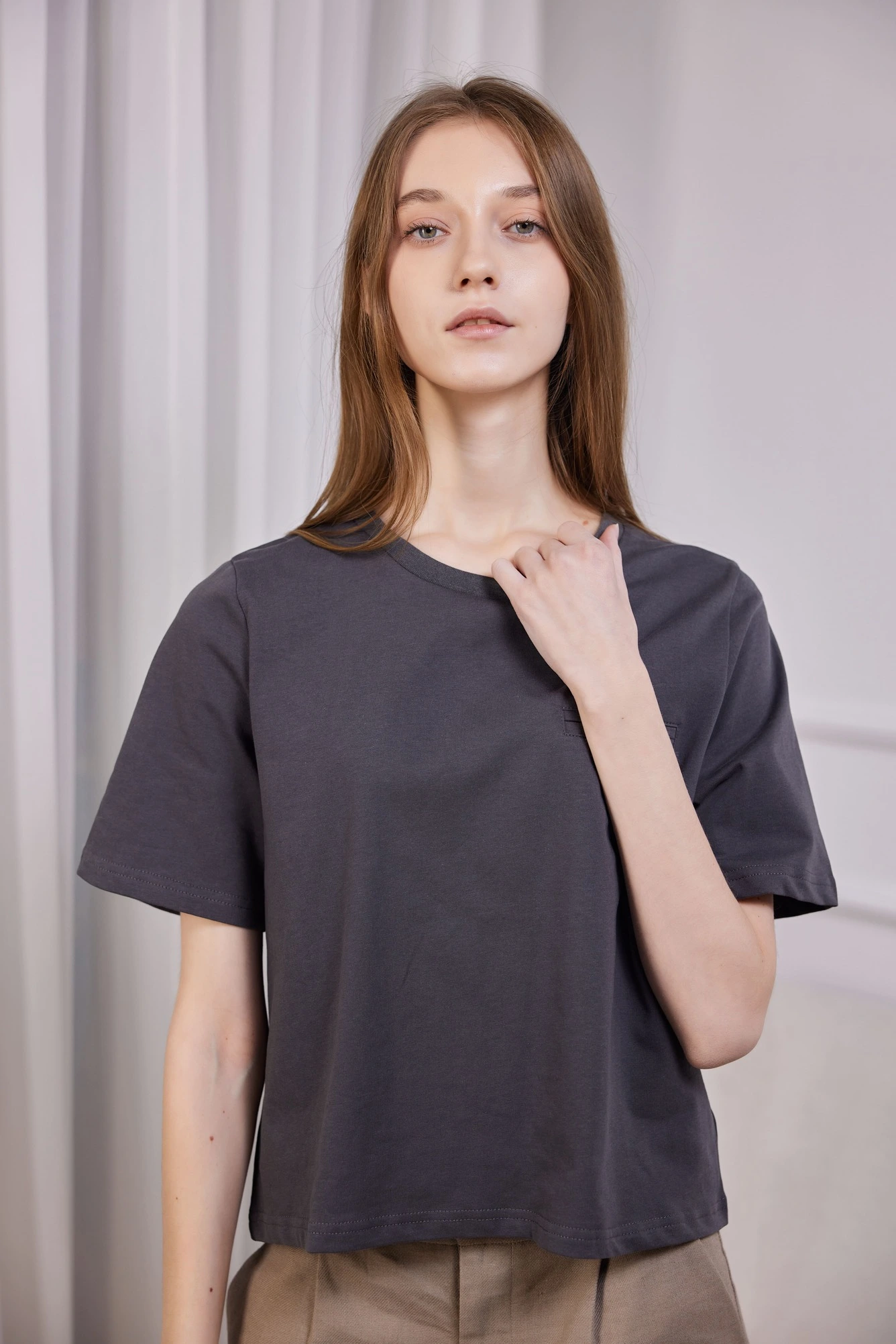 Футболка серый для женщин 41286-61 67