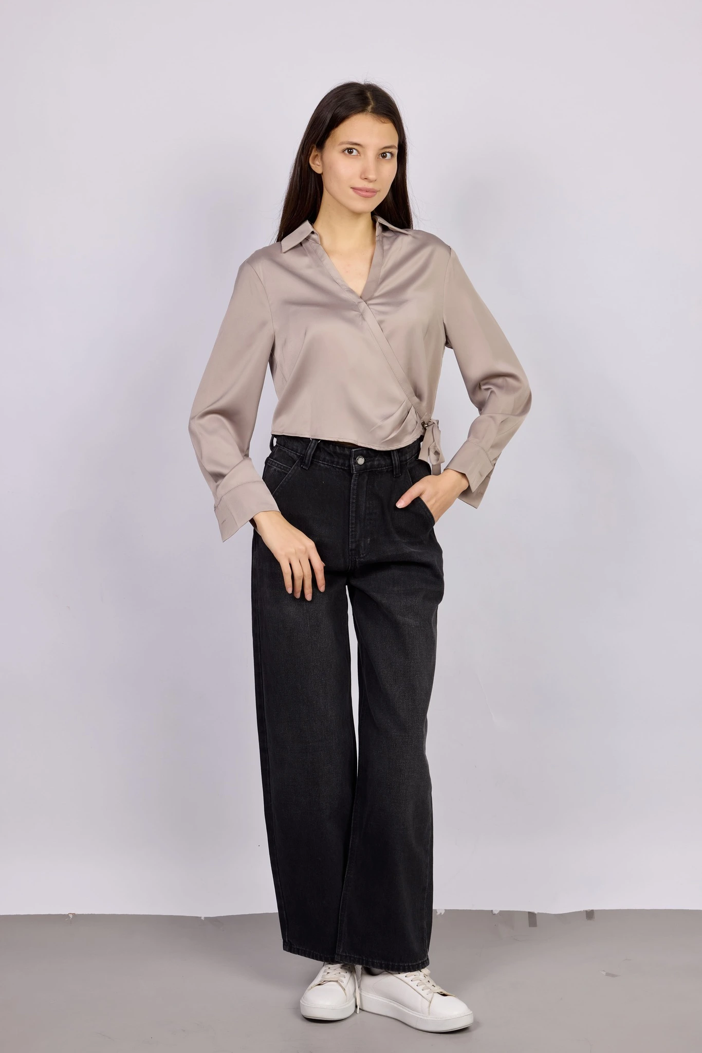 Джинсы черный для женщин 42277-1 74