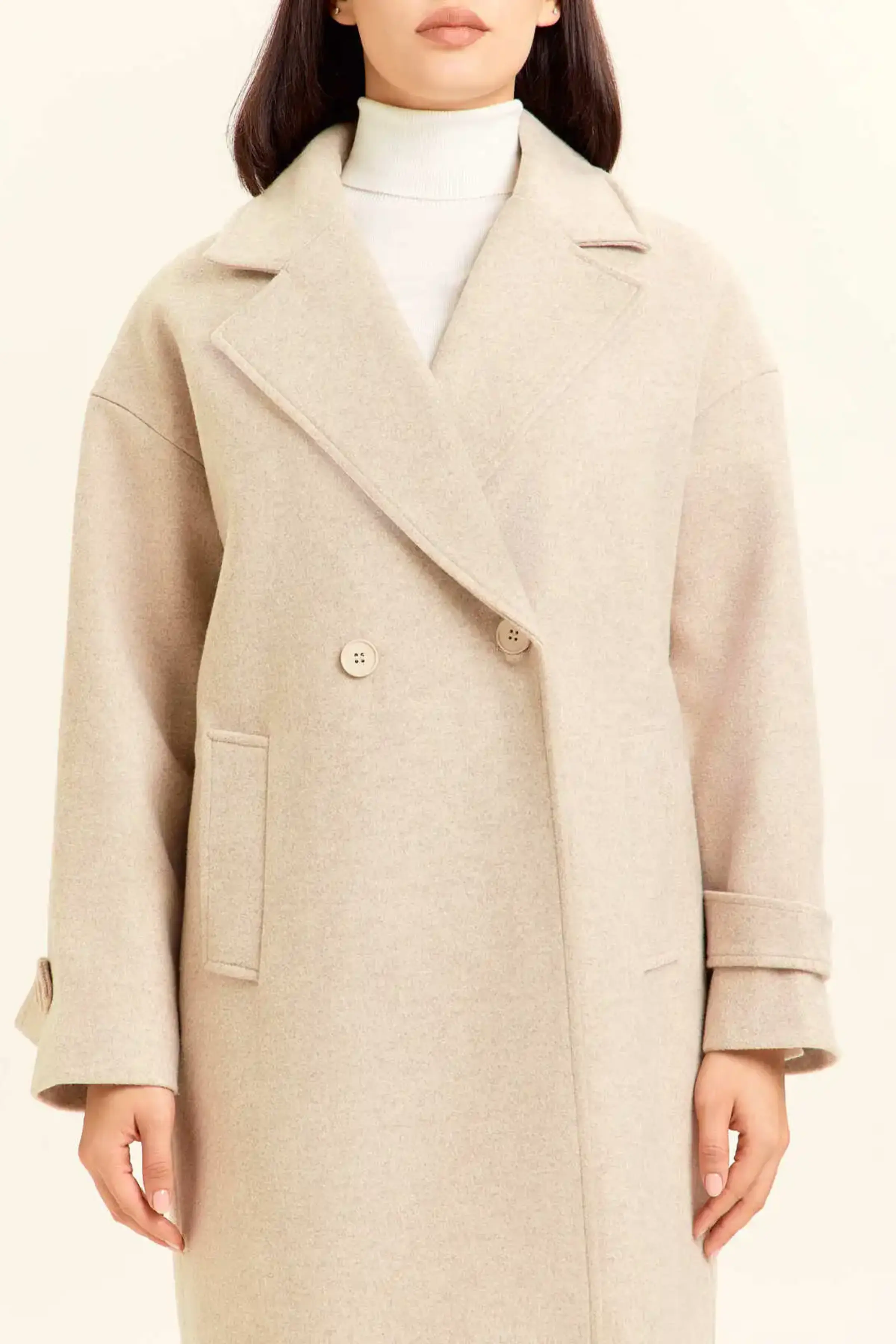 Пальто бежевый для женщин 47112-15 53