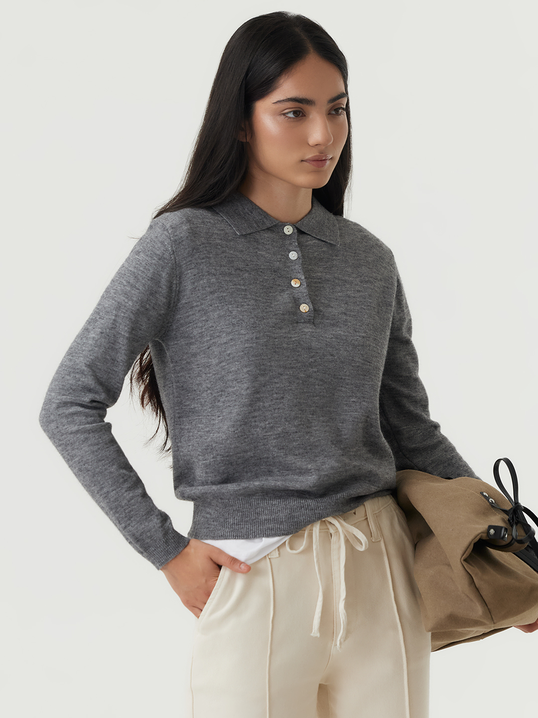 Джемпер серый для женщин 48107-61 60