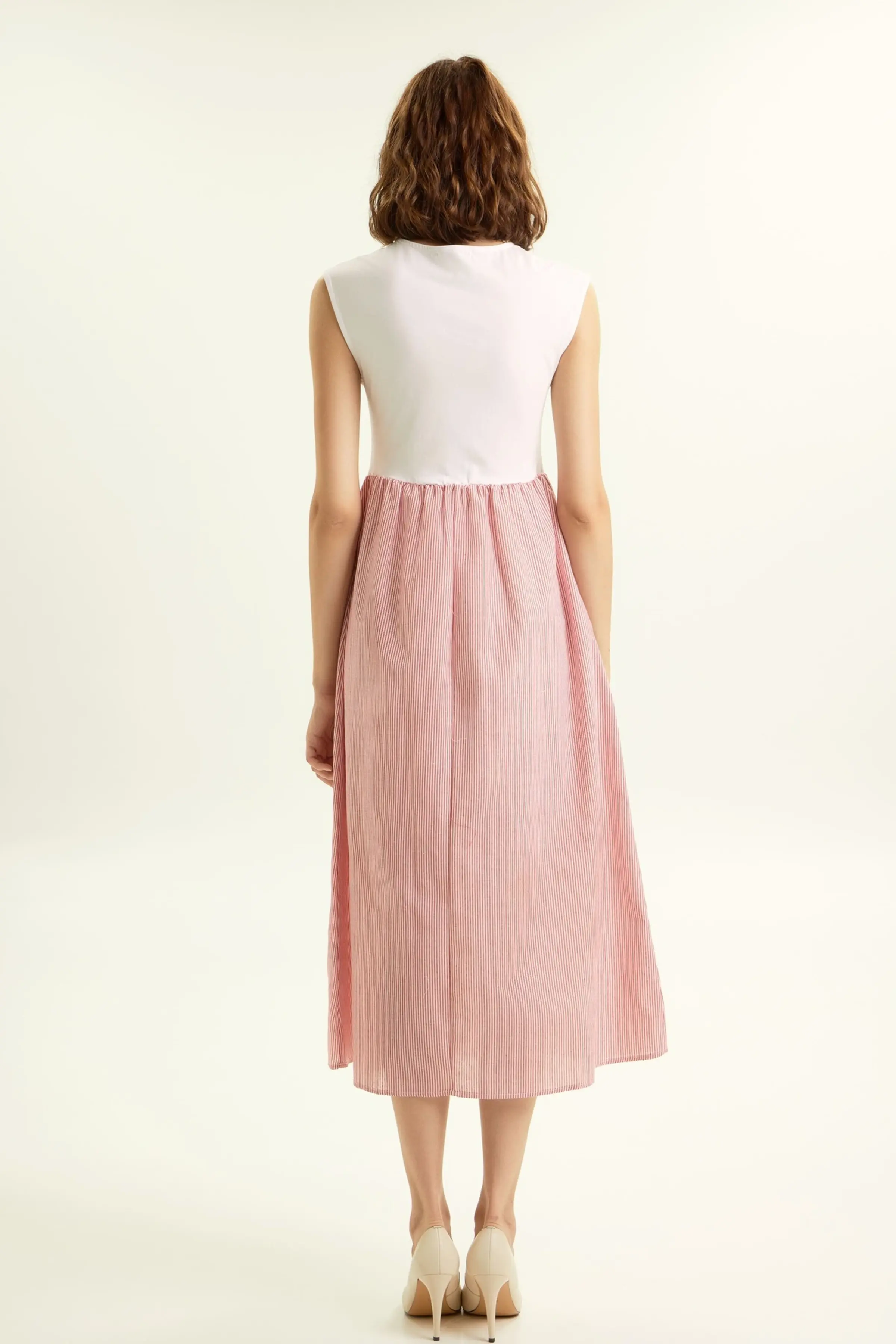 Платье бело-красная полоска для женщин 45200-50 54