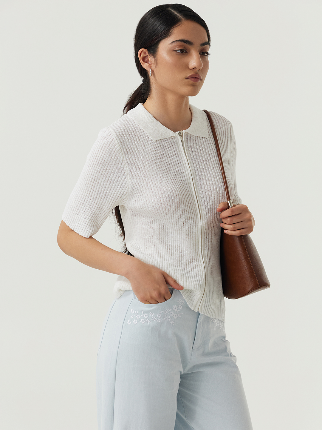 Кардиган белый для женщин 48200-4 50