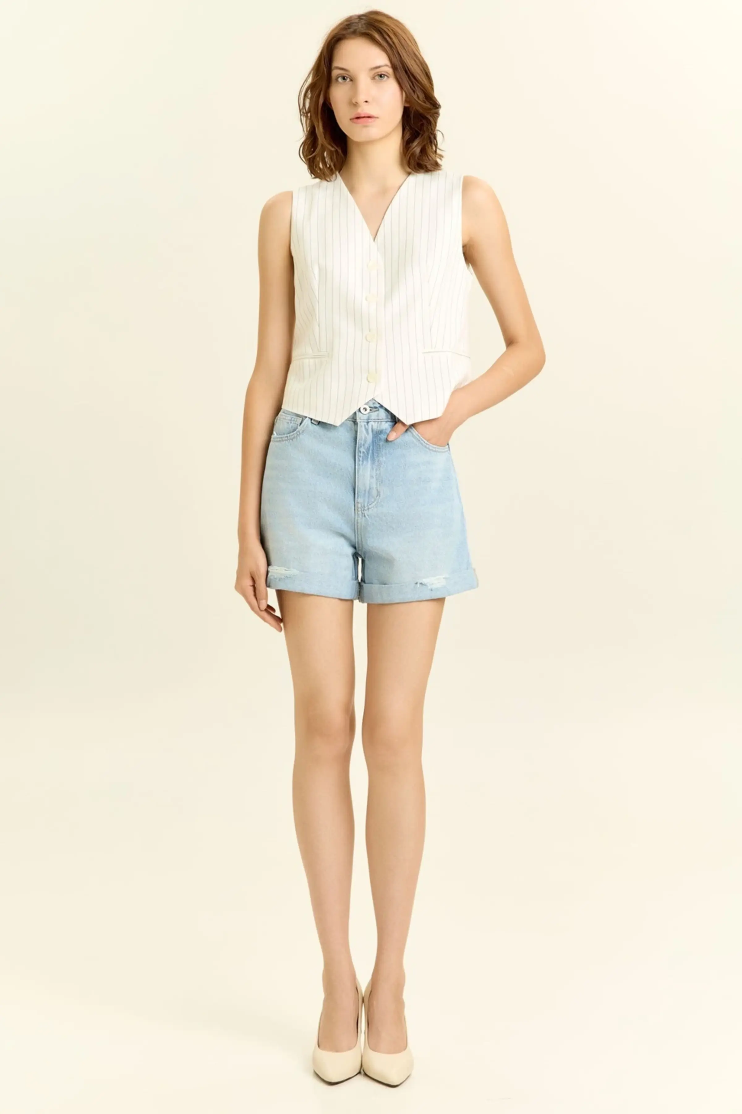 Шорты светло-голубой для женщин 45304-25 57