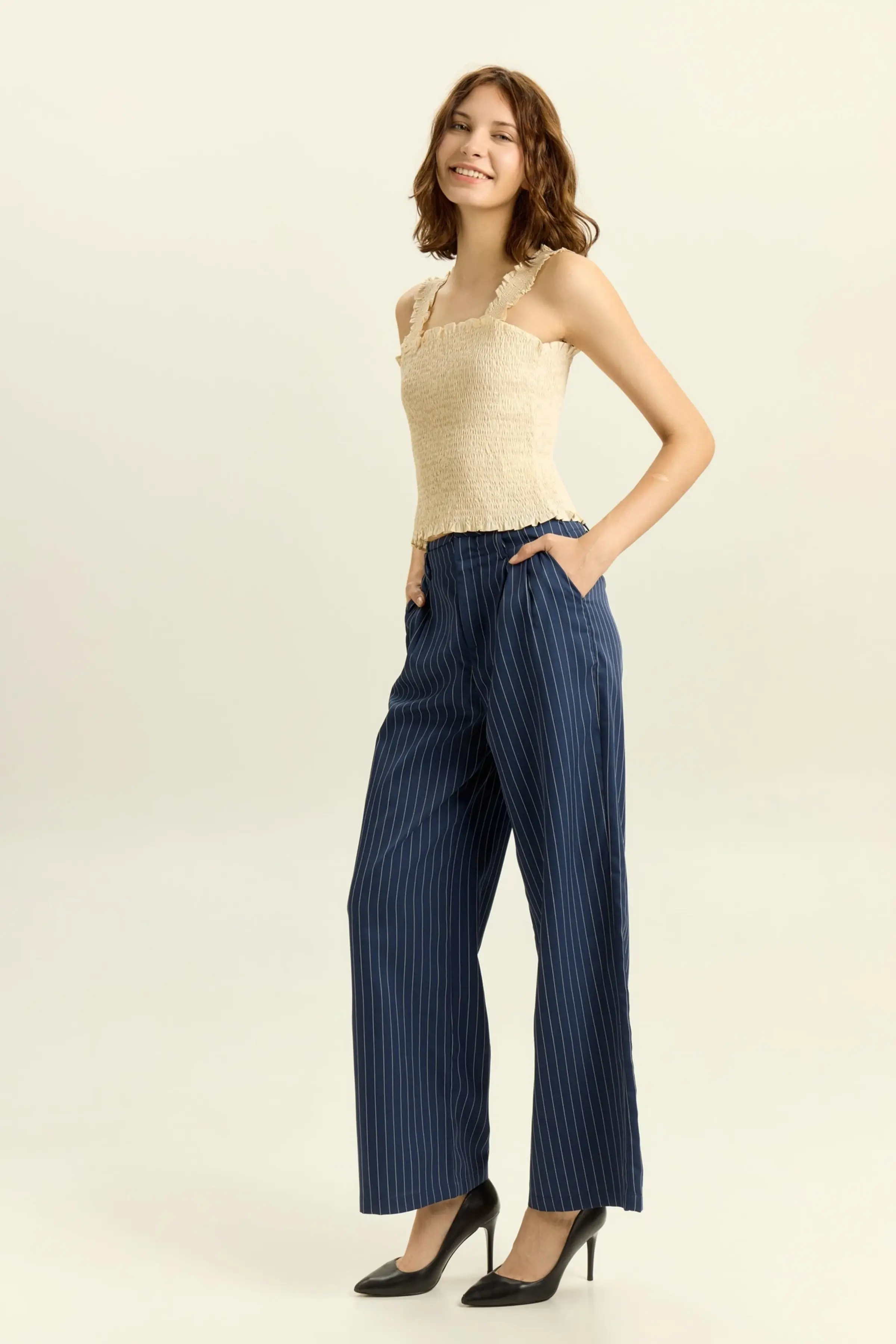 Брюки синий в полоску для женщин 41241-158 71