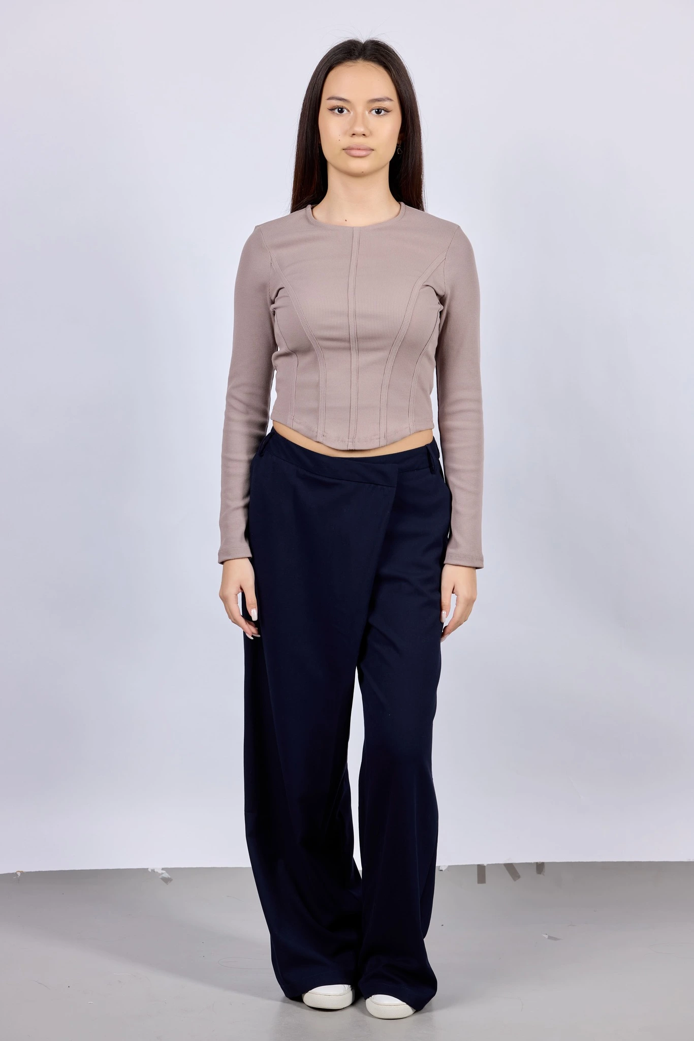 Лонгслив хаки для женщин 43164-14 59