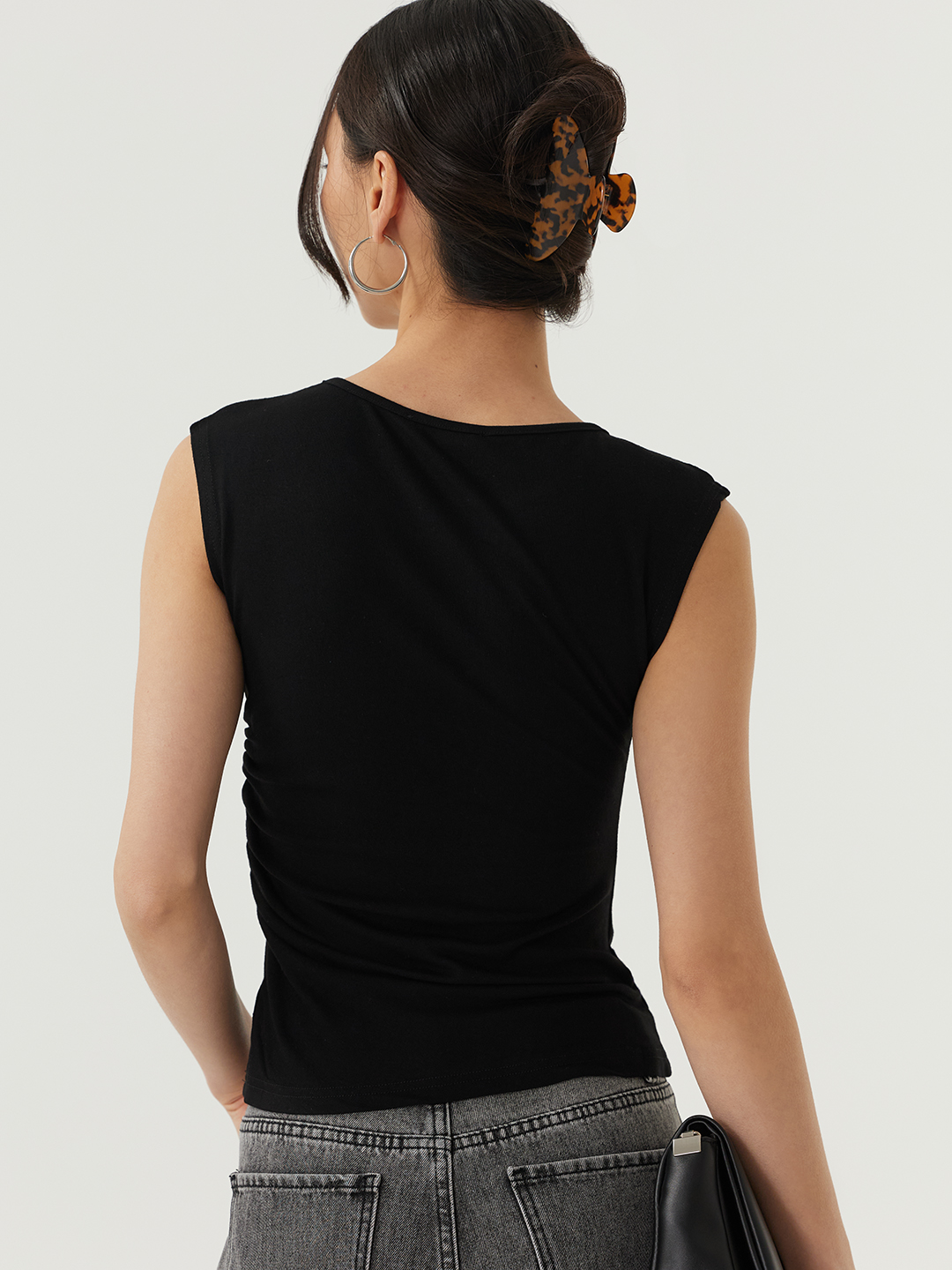 Топ черный для женщин 48102-1 46