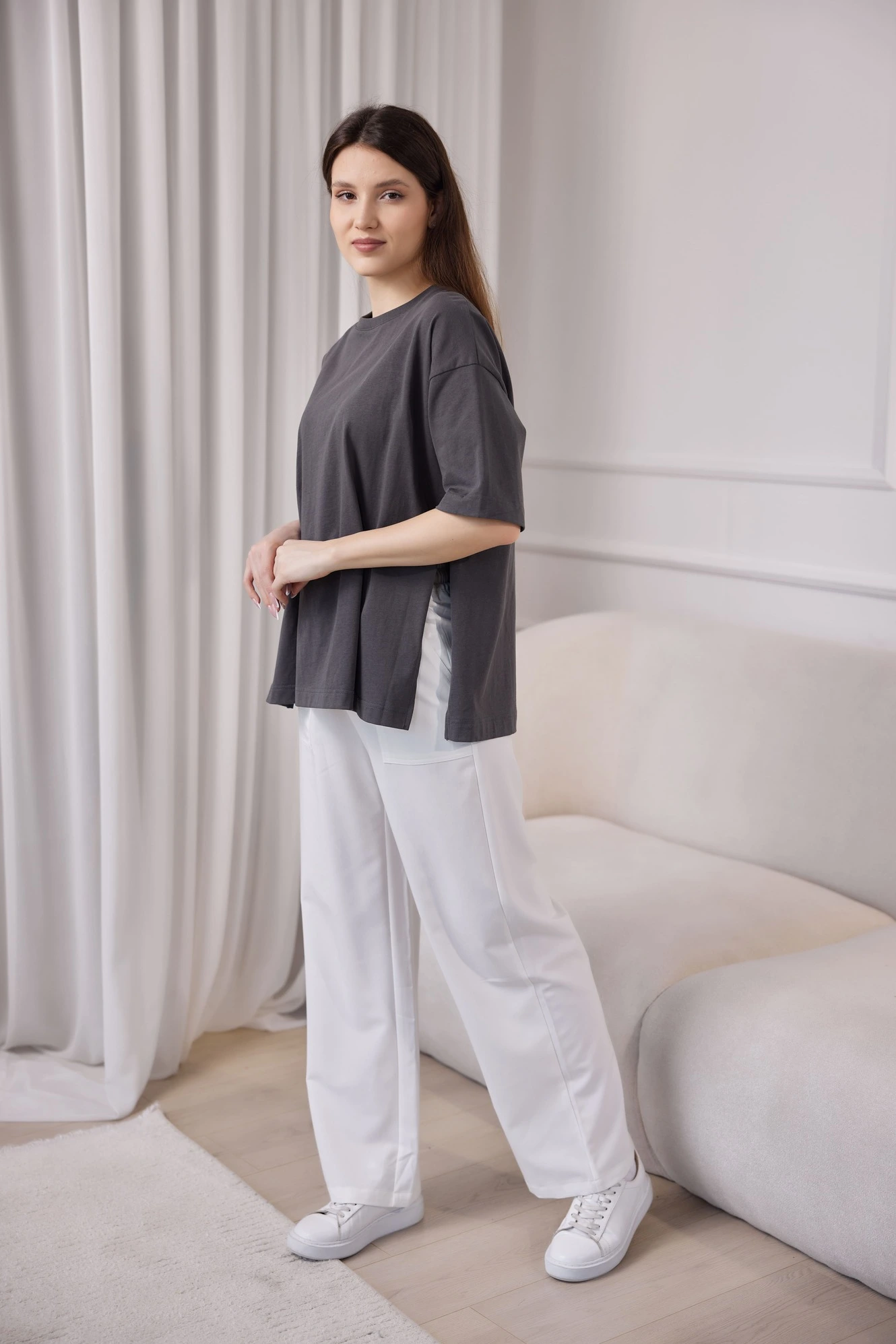 Футболка серый для женщин 41281-61 67