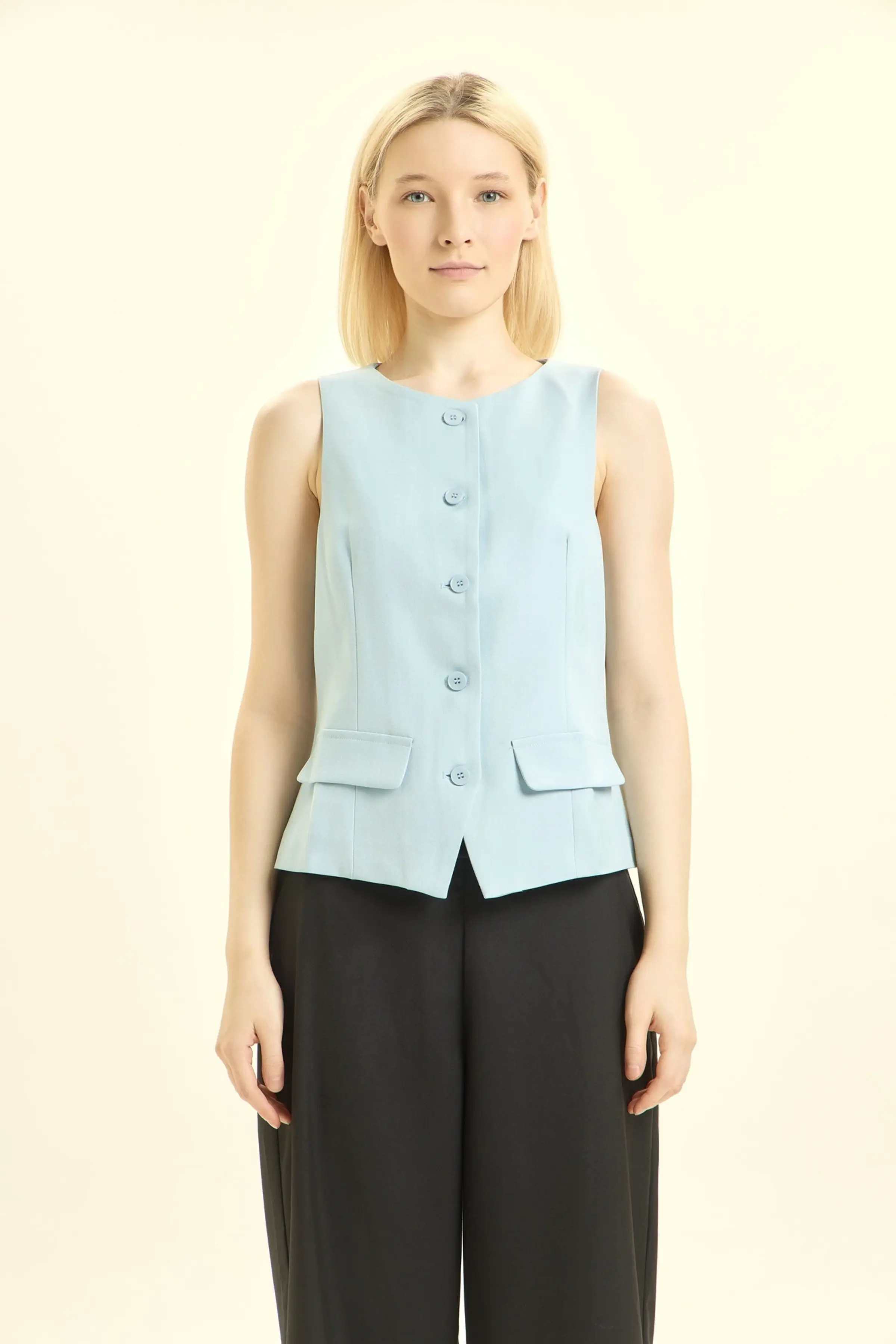 Жилетка голубой для женщин 46183-10 58