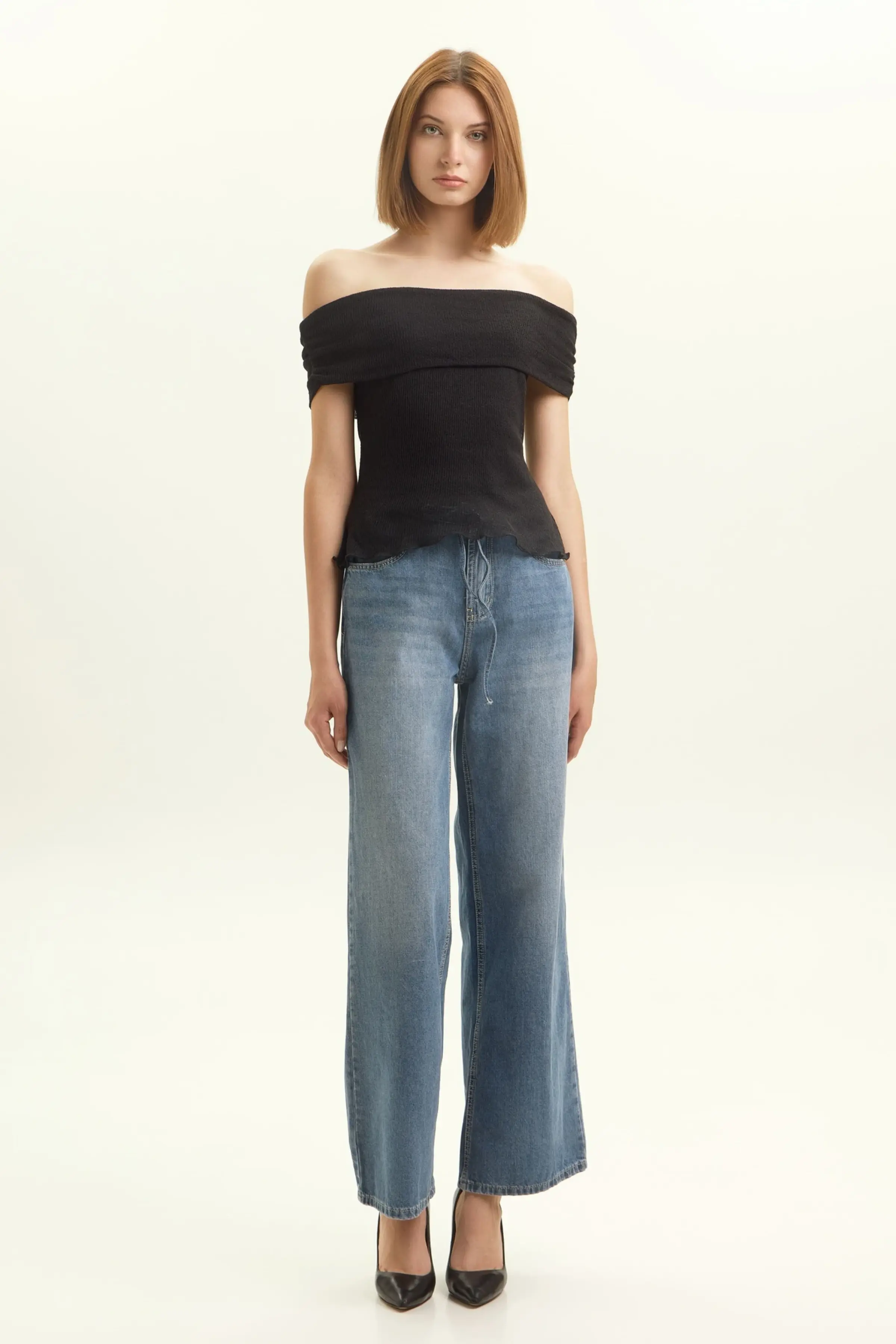 Топ черный для женщин 45127-1 46