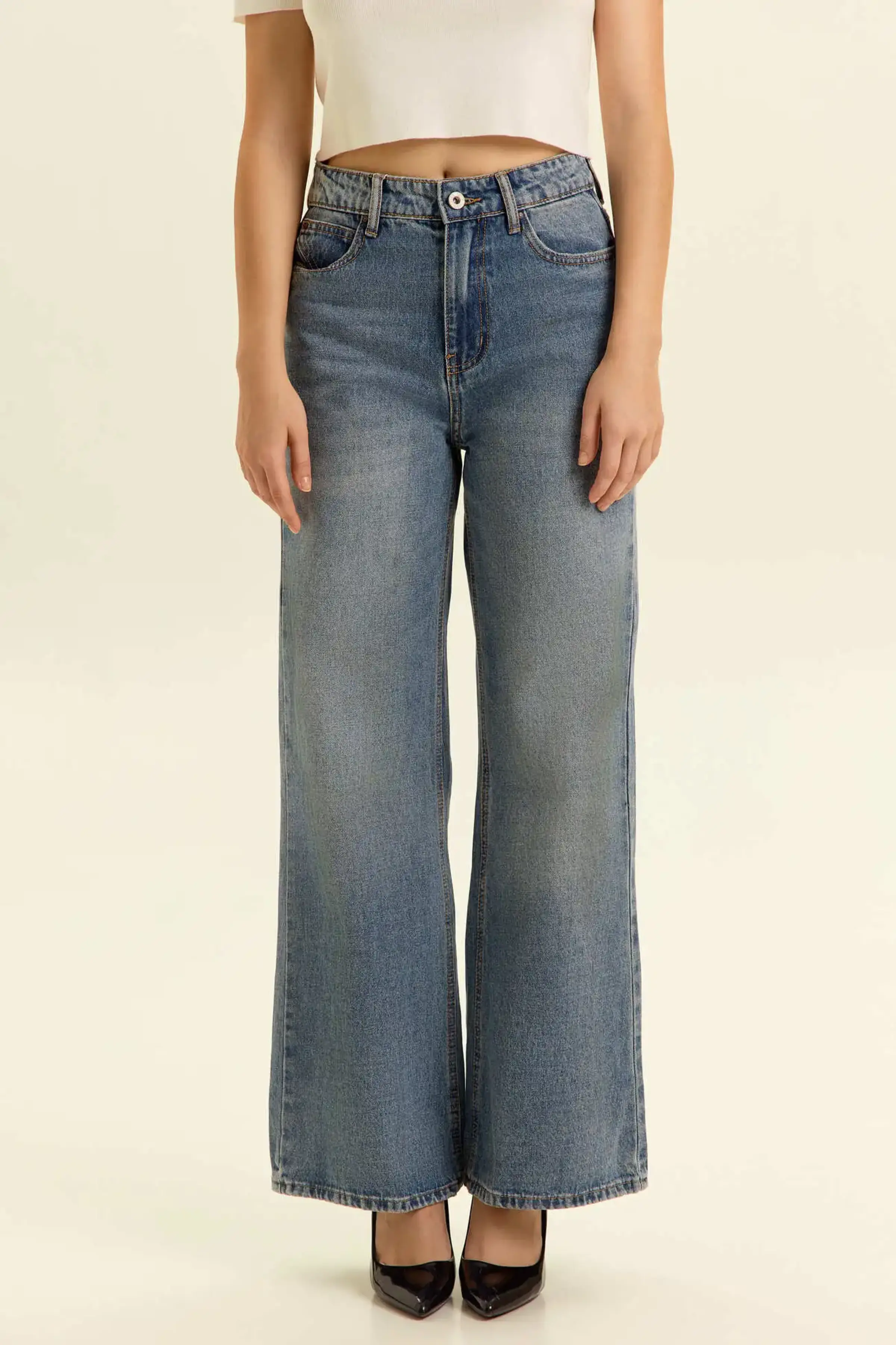 Джинсы голубой для женщин 46855-10 74